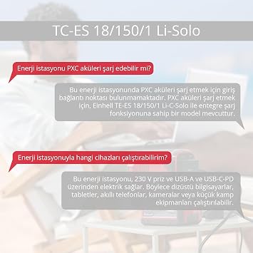 Einhell Akülü Enerji İstasyonu TC-ES 18/150/1 Li-Solo 1091320