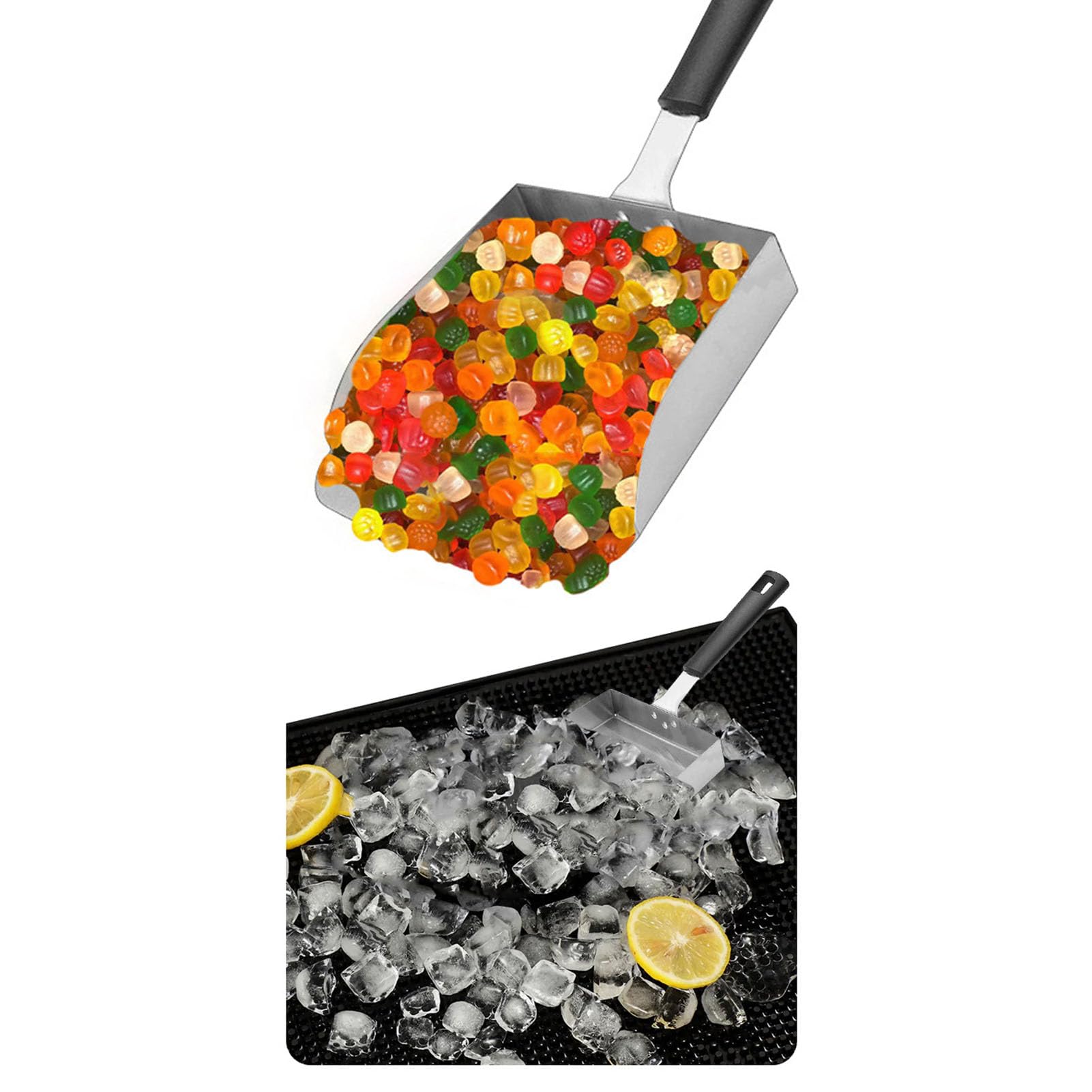 Große Grillschaufel, Edelstahl-Lebensmittelschaufel, Grill-Food-Mover, Edelstahl-Grill-Food-Mover, Lebensmittelschaufel, Burger-Spatel für Pfannengerichte