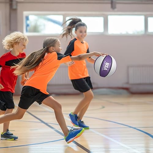 Miniatura 6 de Lenwen Baloncesto de goma de 12 piezas de baloncesto a granel de tamaño oficial con bomba para práctica de juego, entrenamiento de calle, regalo