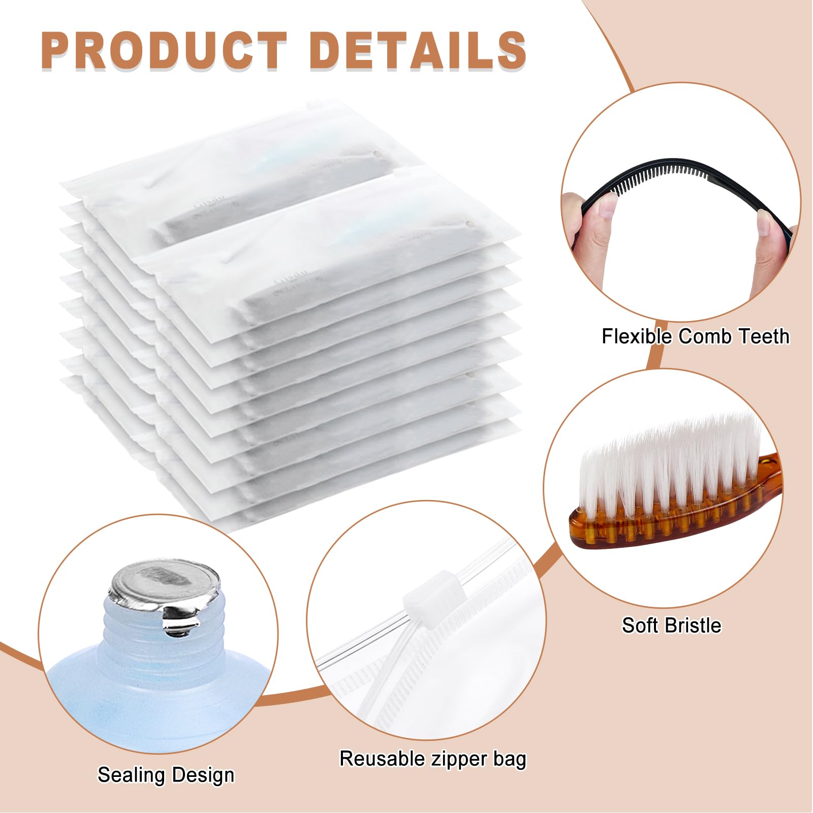 Kit di articoli da toeletta per senzatetto Kit di igiene personale Bulk (10-IN-1), Pack of 50