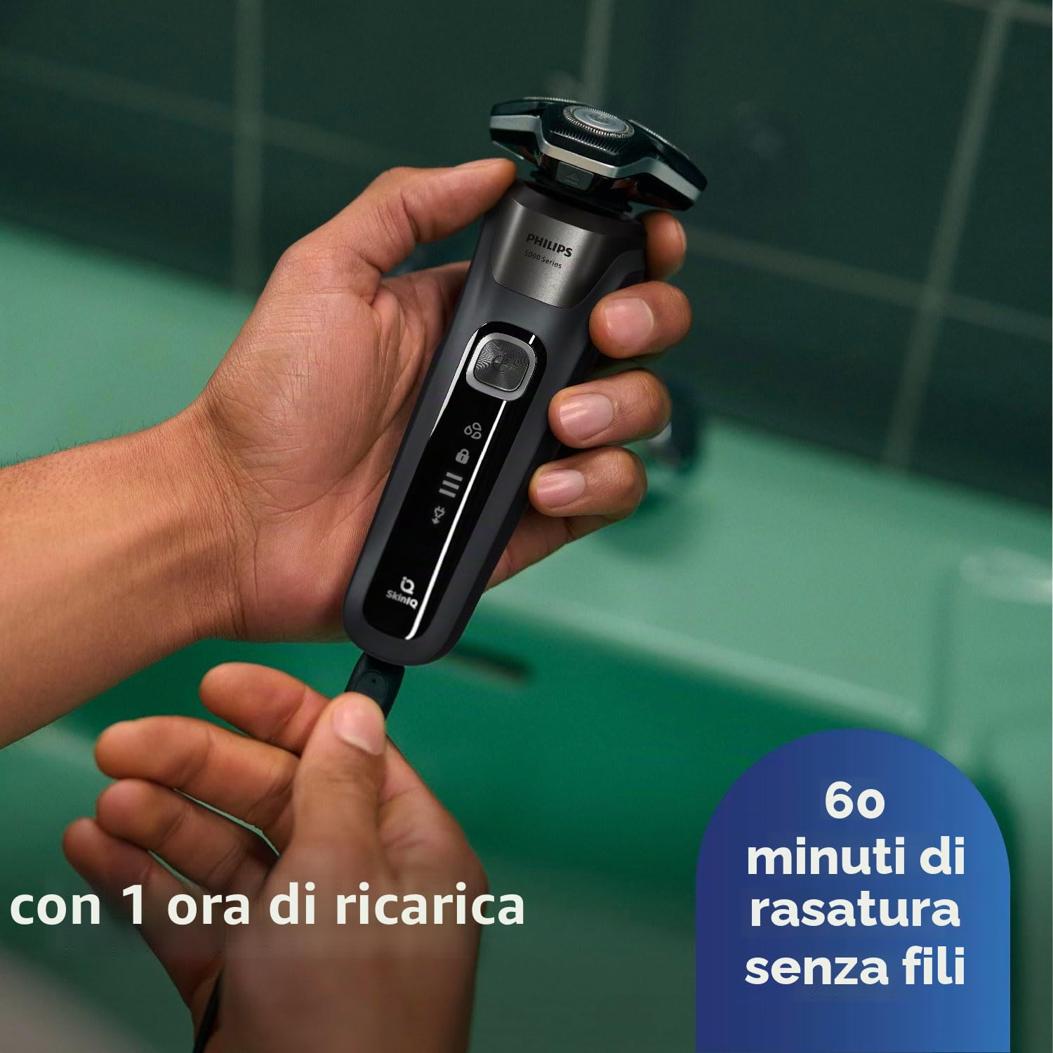Rasoio serie 5000 Wet&Dry Lame STEELPRECISION Sensore DINAMICO Philips - S5887.10
