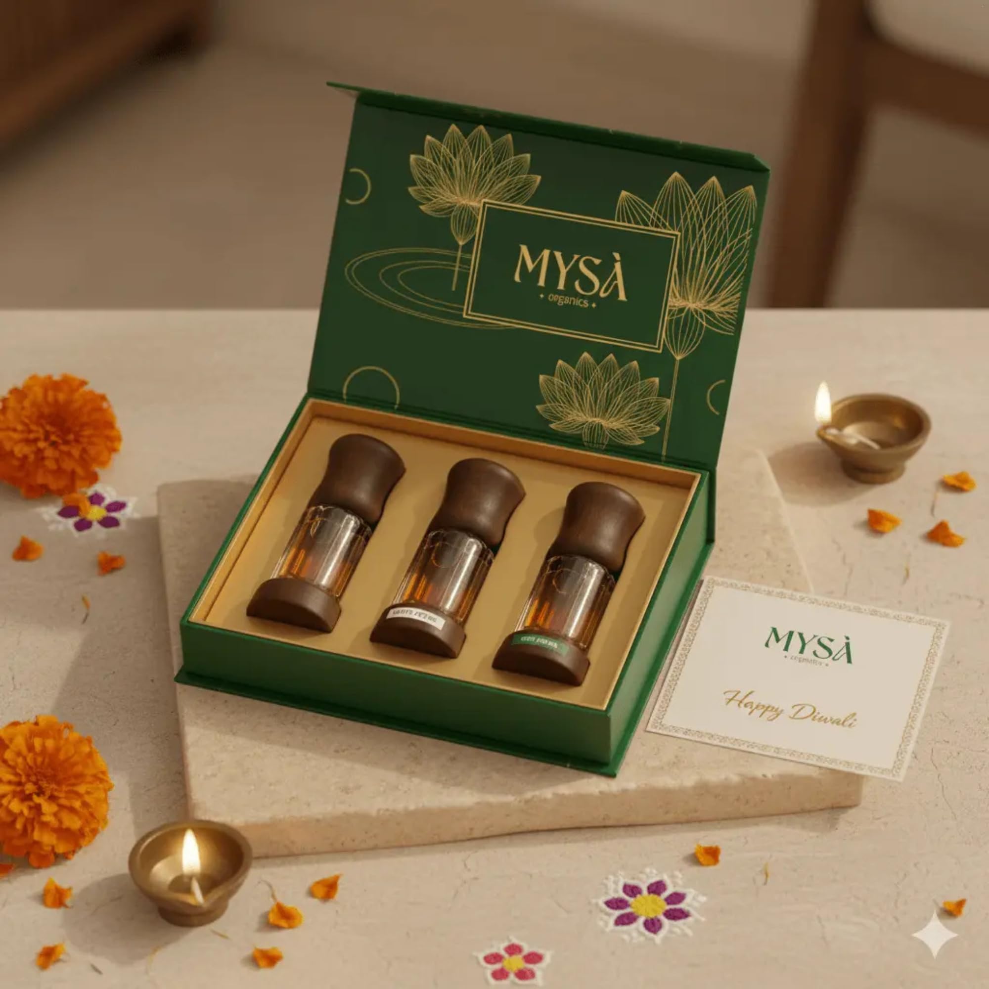 Mysa Organics Set of 3 ATTAR Gift Pack -Motiya (Jasmine), Gulab (Rose) & Kesar Chandan (Saffron Sandalwood) - Premium Authentic Ittar | Pure Natural Fragrance | Aroma | Therapuetic Benefits | Skin Friendly | Chemical Free | Good For Mental Health | Made in Kannuaj-image-23