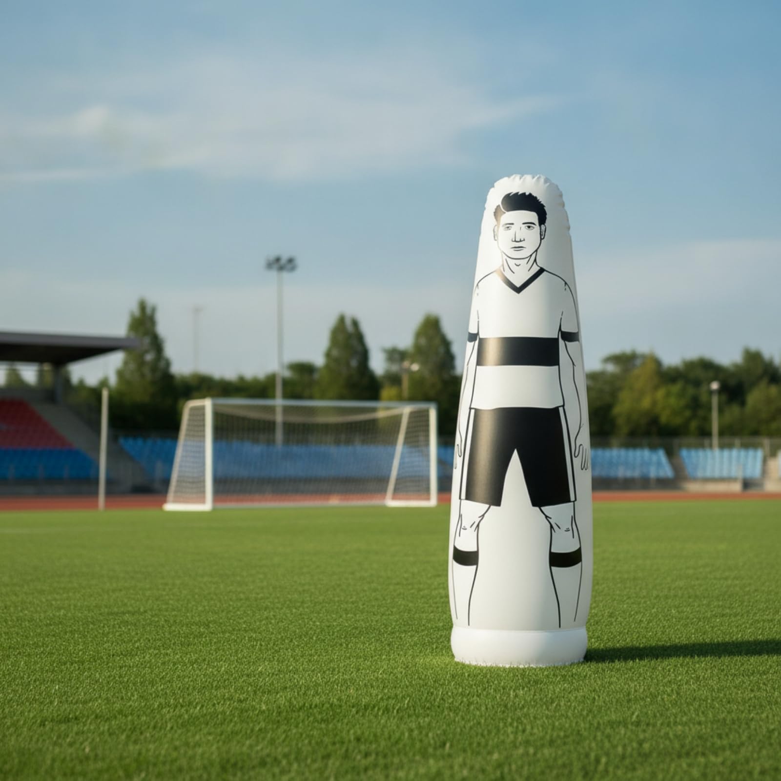 Manichino Gonfiabile da Calcio Compatto Difensore Gonfiabile Resistente Attrezzatura per Allenatori, Giardino