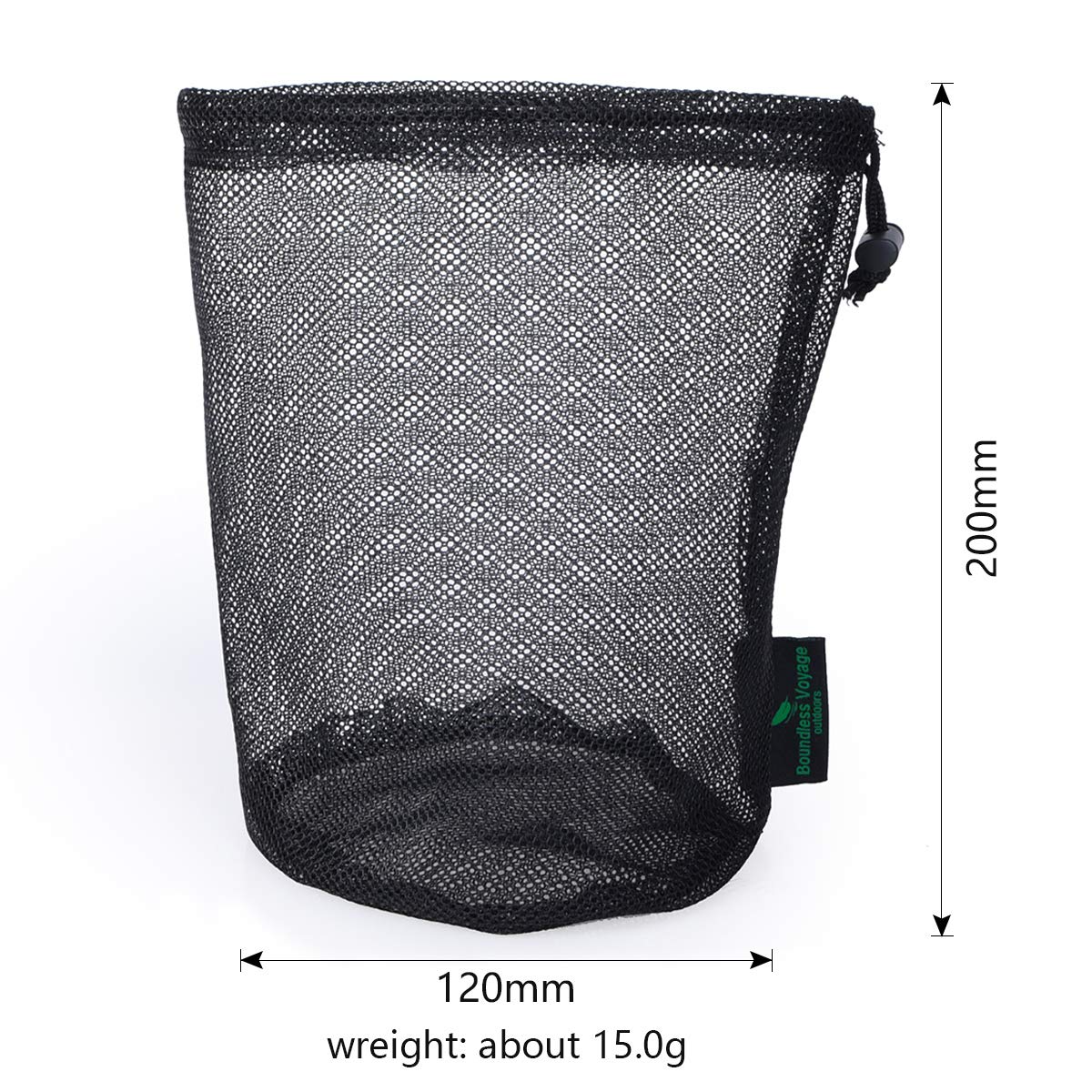 usharedo 5pcs Nylon Mesh Drawstring Bag Sports Equipment Bag Outdoor L