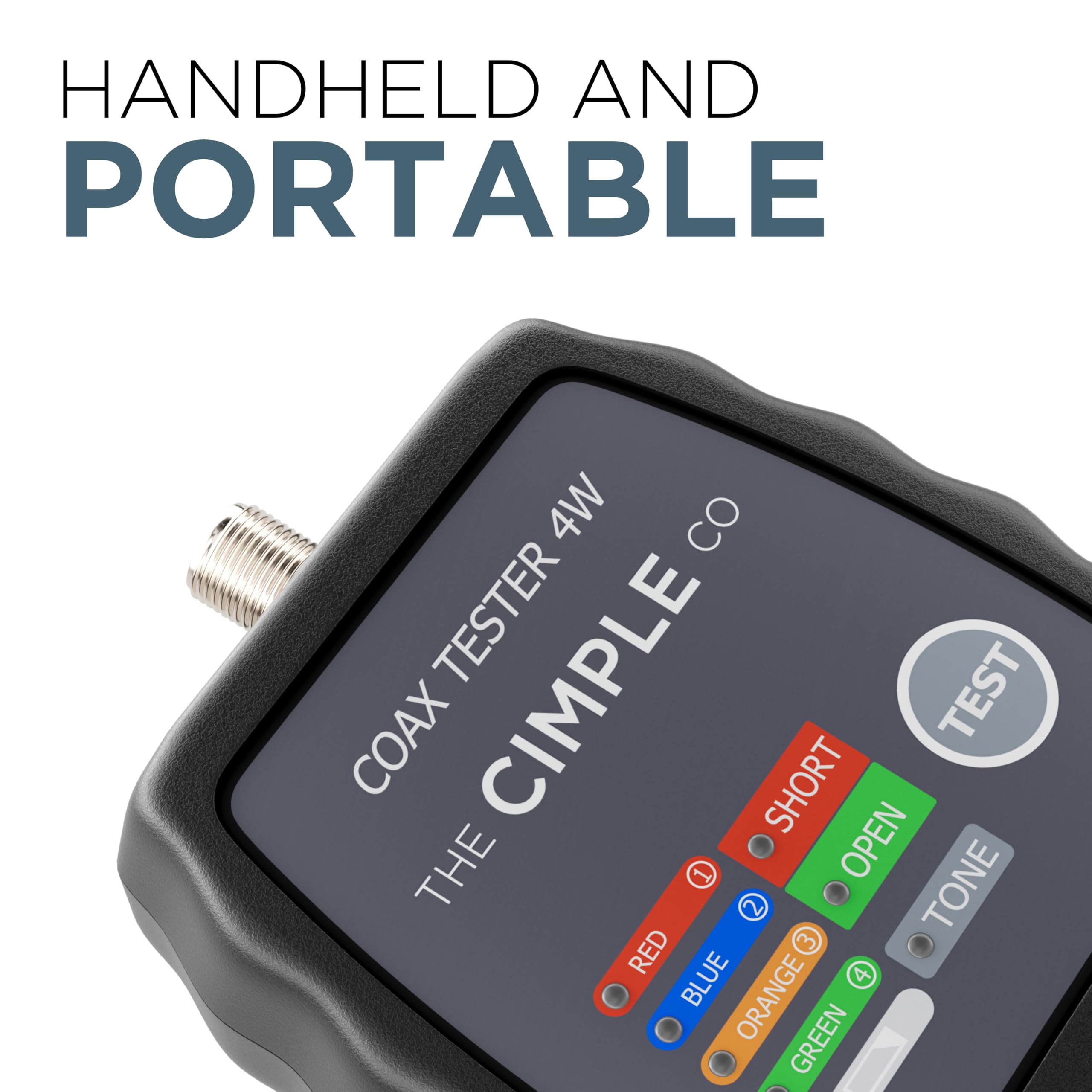 The CIMPLE CO - Mapeador de cables coaxiales, probador, rastreador y tóner | Comprobador de continuidad de cables coaxiales de grado comercial