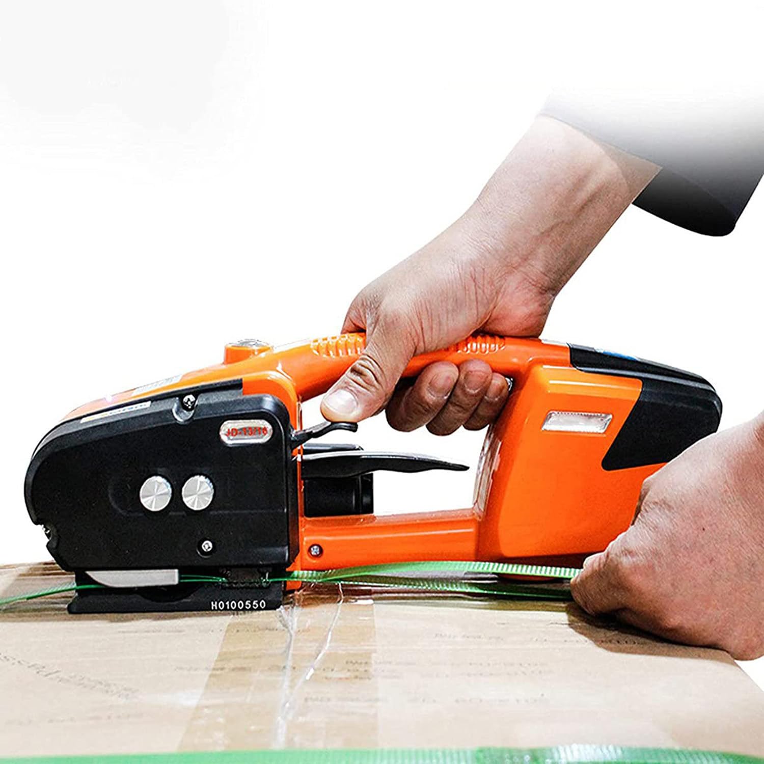 ANXYYDS Electric Strapping Machine 3000mah Battery,Portable Electric Strapping Tool for 13-16mm PP PET Straps,Automatic Pallet Packaging Banding Tools for Strapping A-3battery