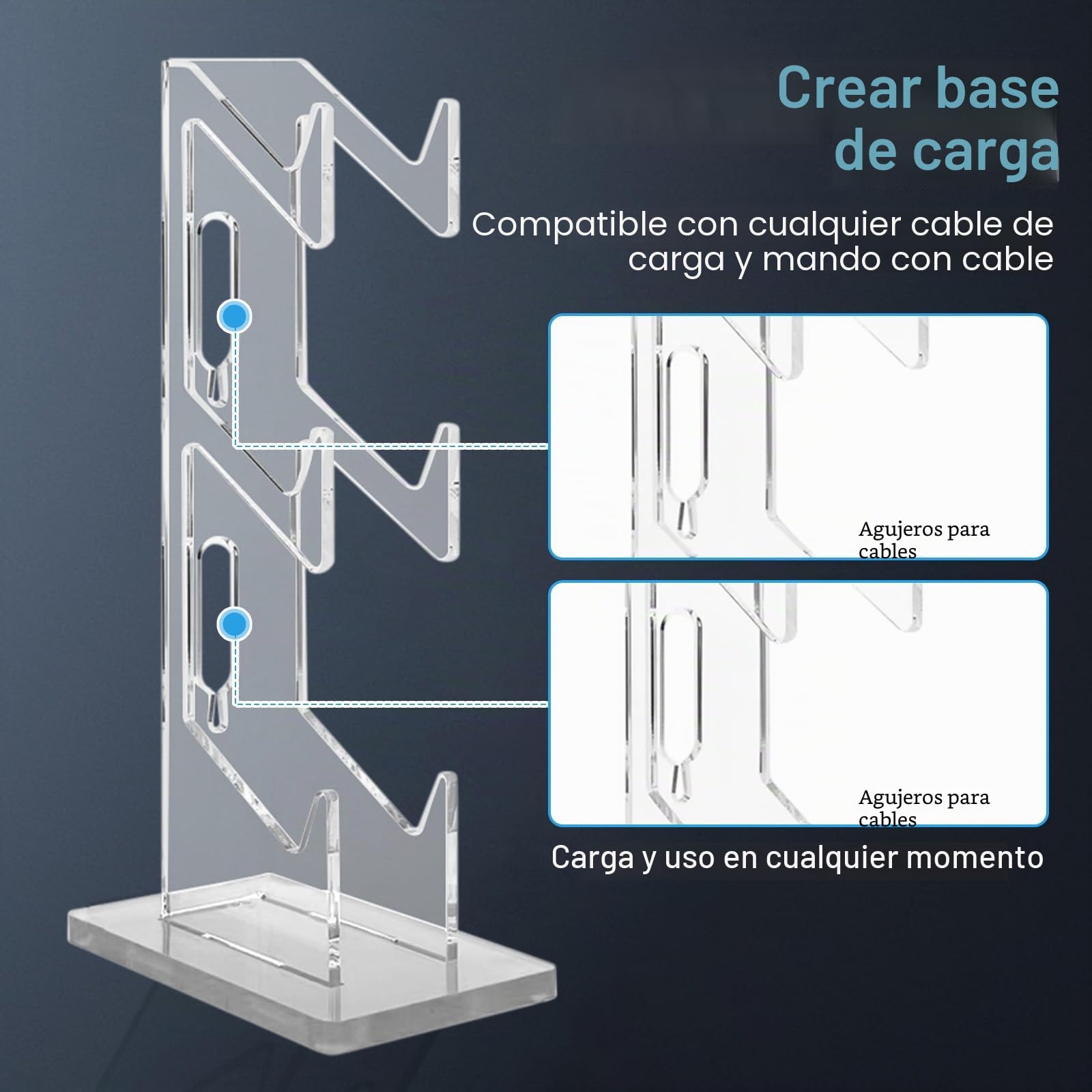 Nizirioo Soporte acrílico de 3 capas para controladores Xbox One, Switch, PS4, PS5 y auriculares, universal, diseño estable, fácil