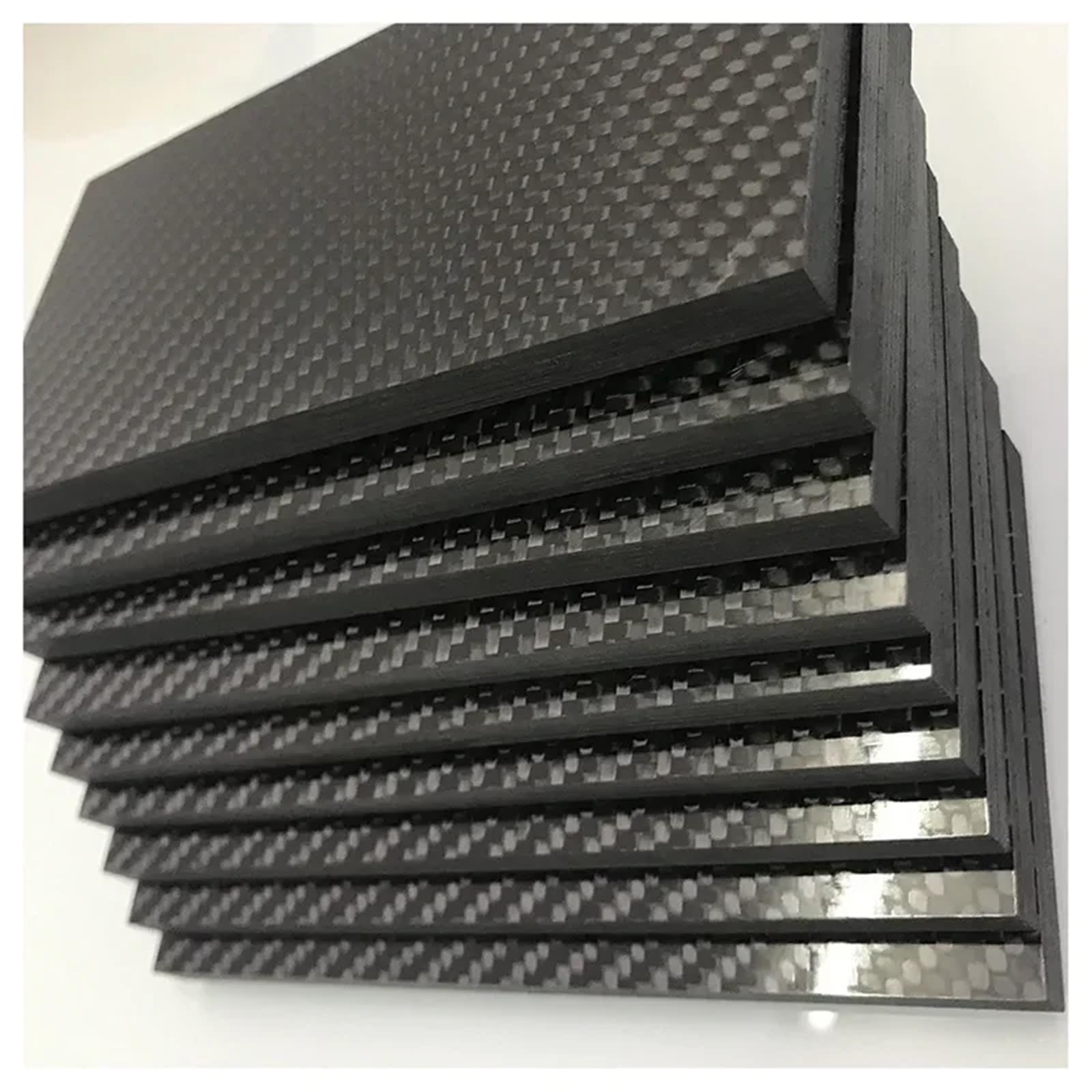 Hoja de fibra de carbono 3K, panel de fibra de carbono de tejido liso de 200x250 mm, materia prima liviana for manualidades,(3.0mm plain glossy)
