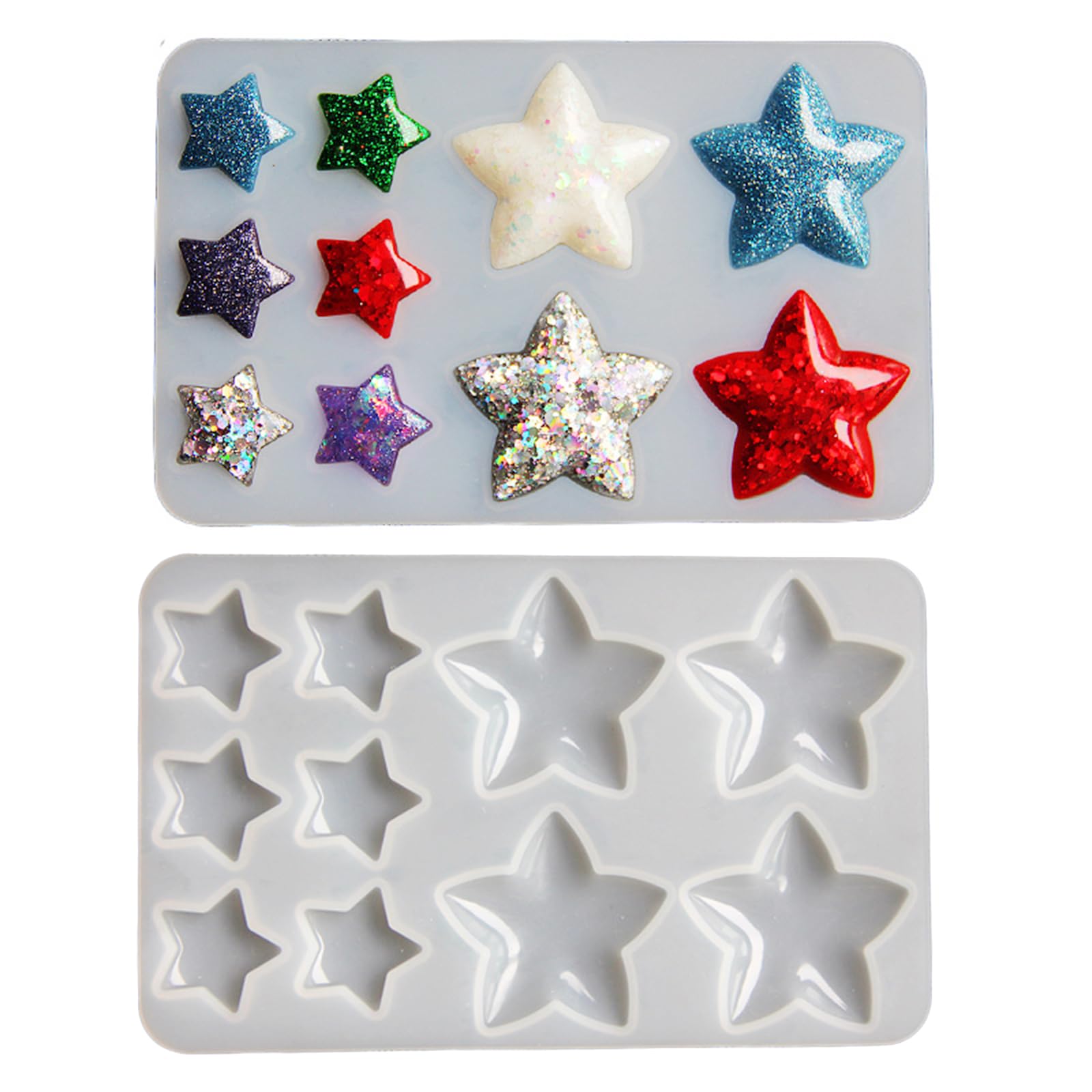 Jelly Star Epoxy Resin Mold 3D Large Silicone Molds Handmade Pendant Jewelry Making Ornaments