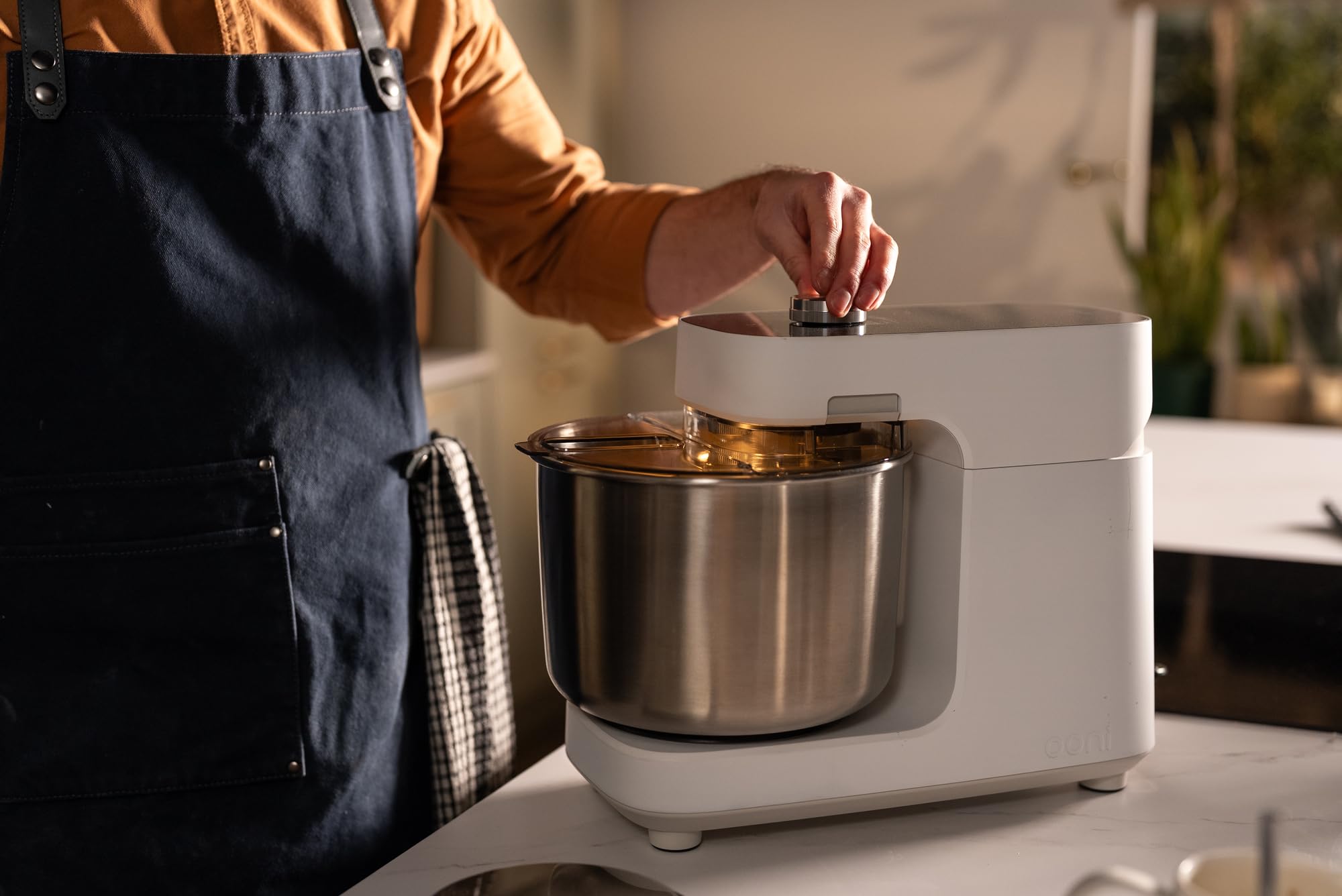 Ooni Halo Pro Amasadora Profesional Halo Pro de 7,3L – Batidora Amasadora para Masas de Pan y Pizza con 58 Velocidades y Accesorios – Blanco Polar