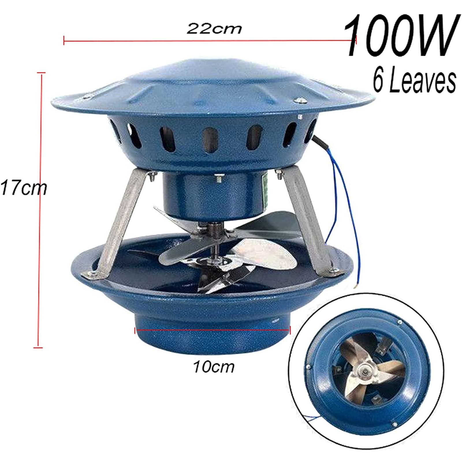 Odsysacz dymu kominowego, wentylator wyciągowy o mocy 100 W/120 W, komin wentylator wyciągowy kominowy do wyciągu powietrza do grilla,A