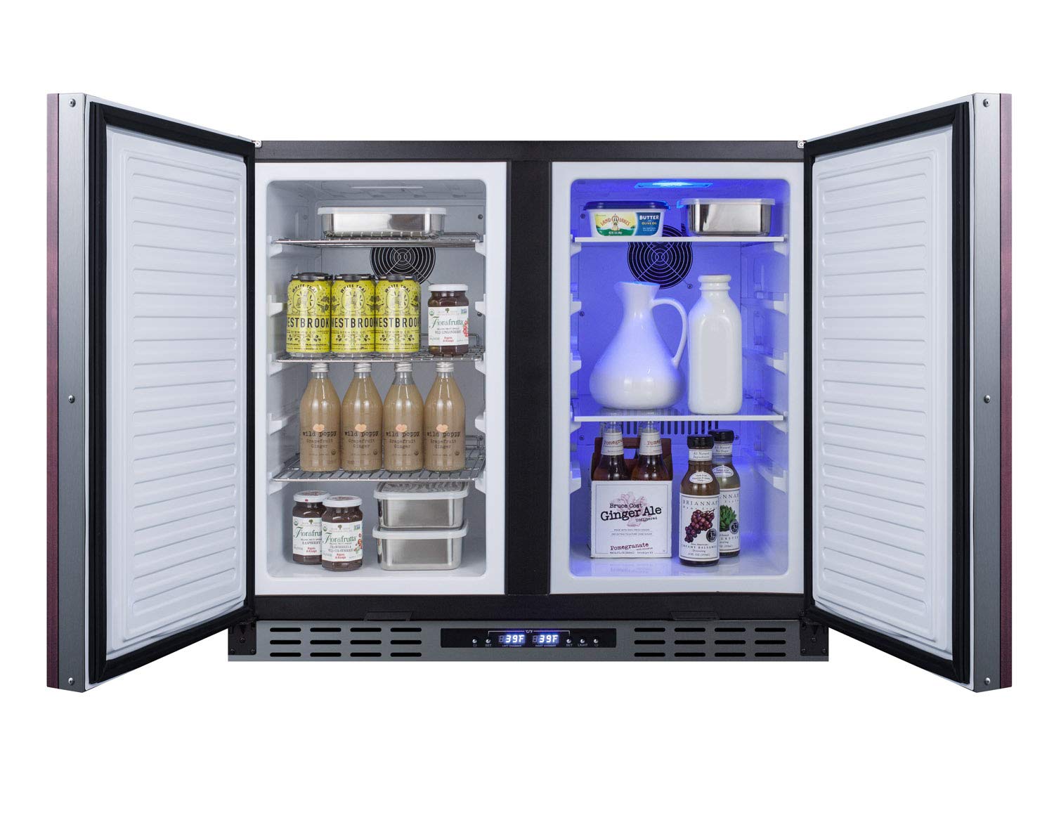 Summit 36" Refrigerator Freezer, Side-By-Side, Undercounter, 5.8 cu.ft Capacity, ADA Compliant, Panel Ready* - FFRF36IFADA (*Panels Not Included) on Fridge.com