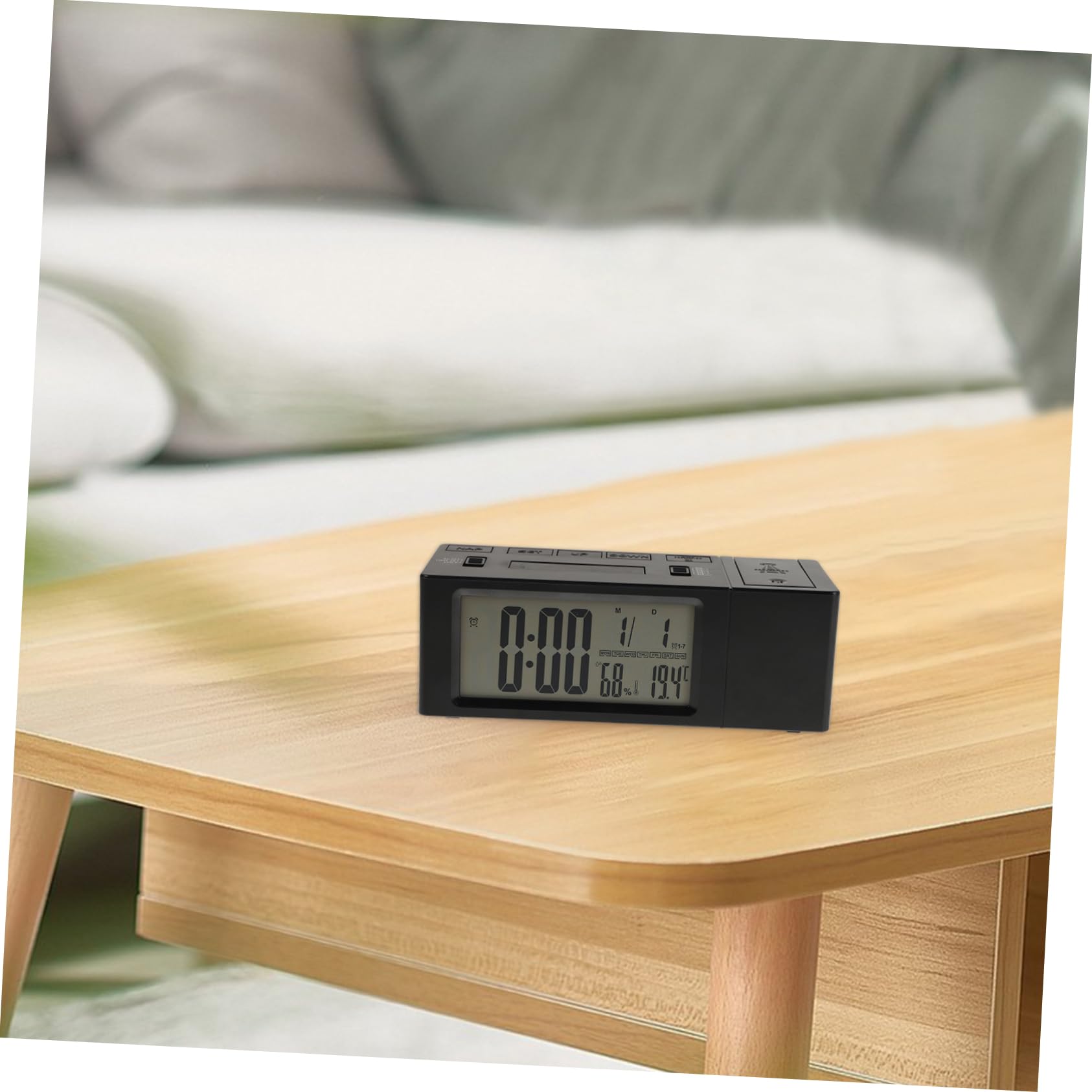 Reloj Despertador Digital Proyección, Pantalla Led, Luz Nocturna y Función Silenciosa, Adecuado para Dormitorio Infantil y Salón
