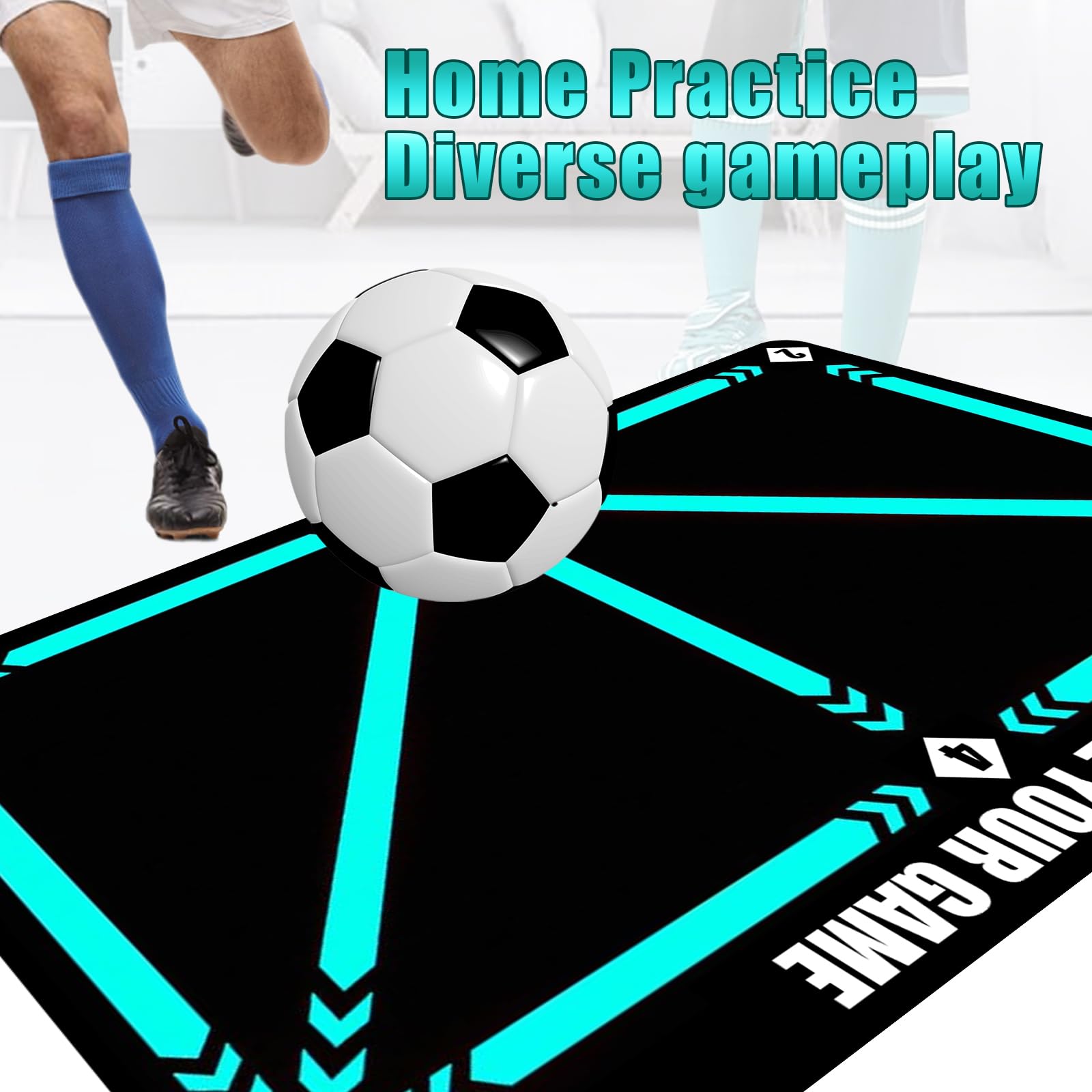 Alfombrilla de Entrenamiento de Fútbol Antideslizante 60x90 cm