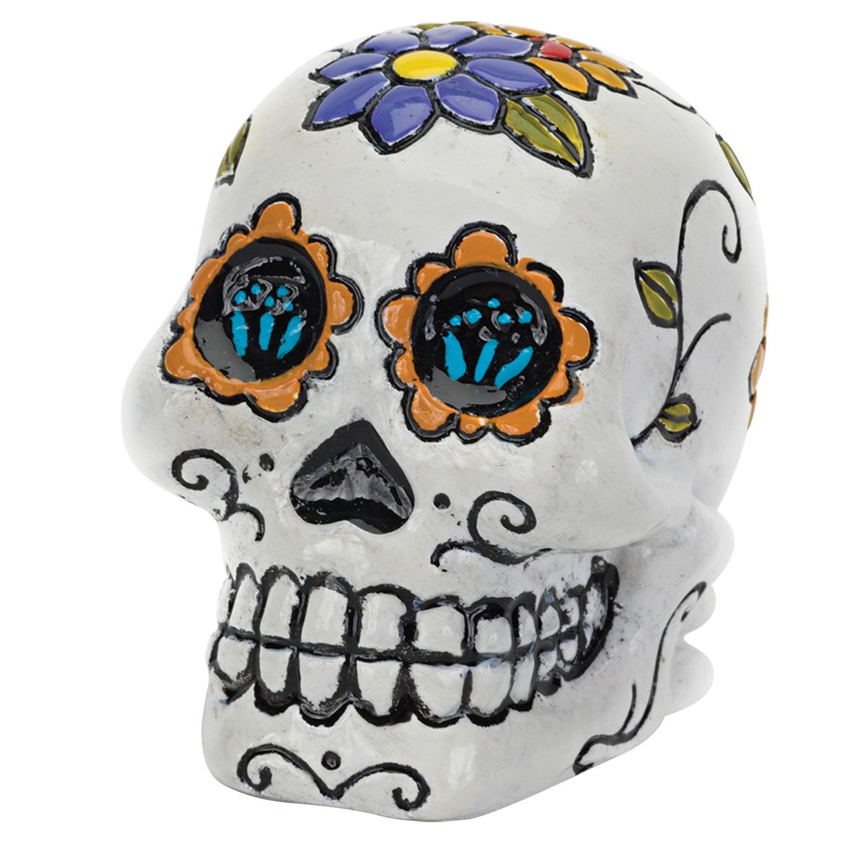 Penn-Plax RR1910 Sugar Skull Aquarium Ornament, Blue