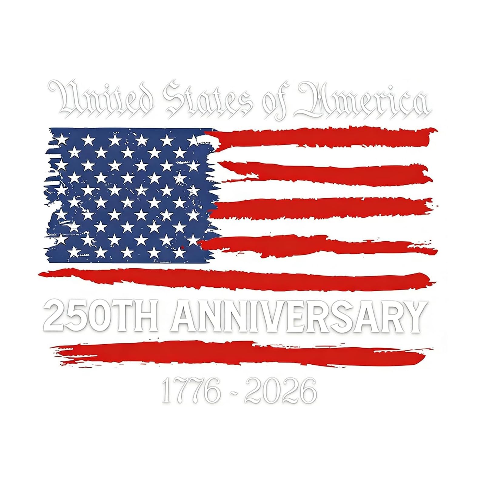 USA 250th Anniversary 1776-2026 Car Sticker fit Toyota Fortuner Kluger Sequoia Rush Wish 2015-2025-pr, Patriotic American Flag Vinyl Decal for Car,Windows,Refrigerator (1pc, 11.8x11.8in)