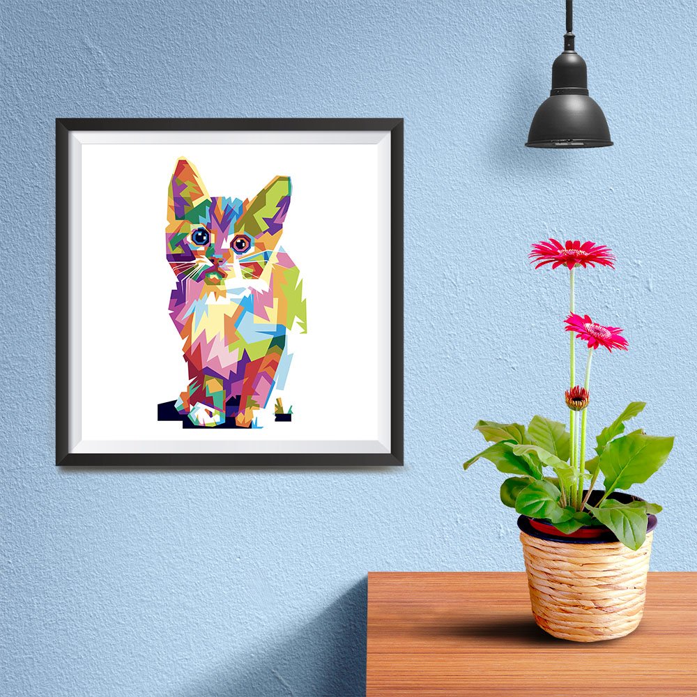 Amazon.co.jp: ezposterprints Coloured動物ポスター、かわいい