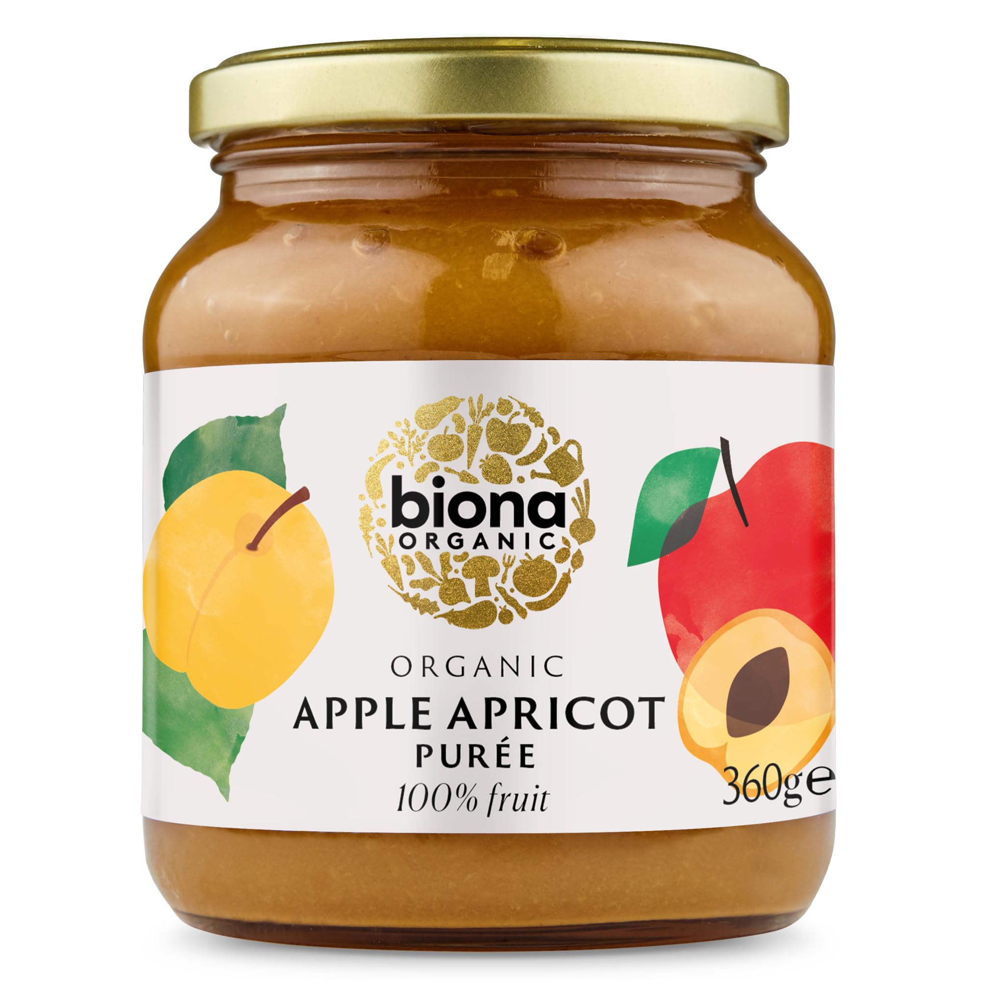 Biona Organic Apple and Apricot Puree 360 g, large