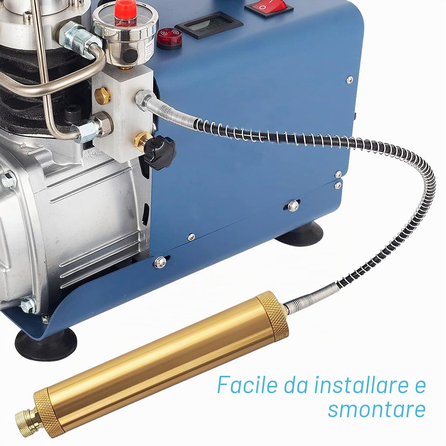 16 Pezzi Filtro Compressore Aria Kit, Q35 Separatore Acqua e Olio con Elemento Filtrante, Accessori Compressore Aria, per il Collegamento Della Pompa Dell'aria o Della Pompa Dell'aria da 12 V
