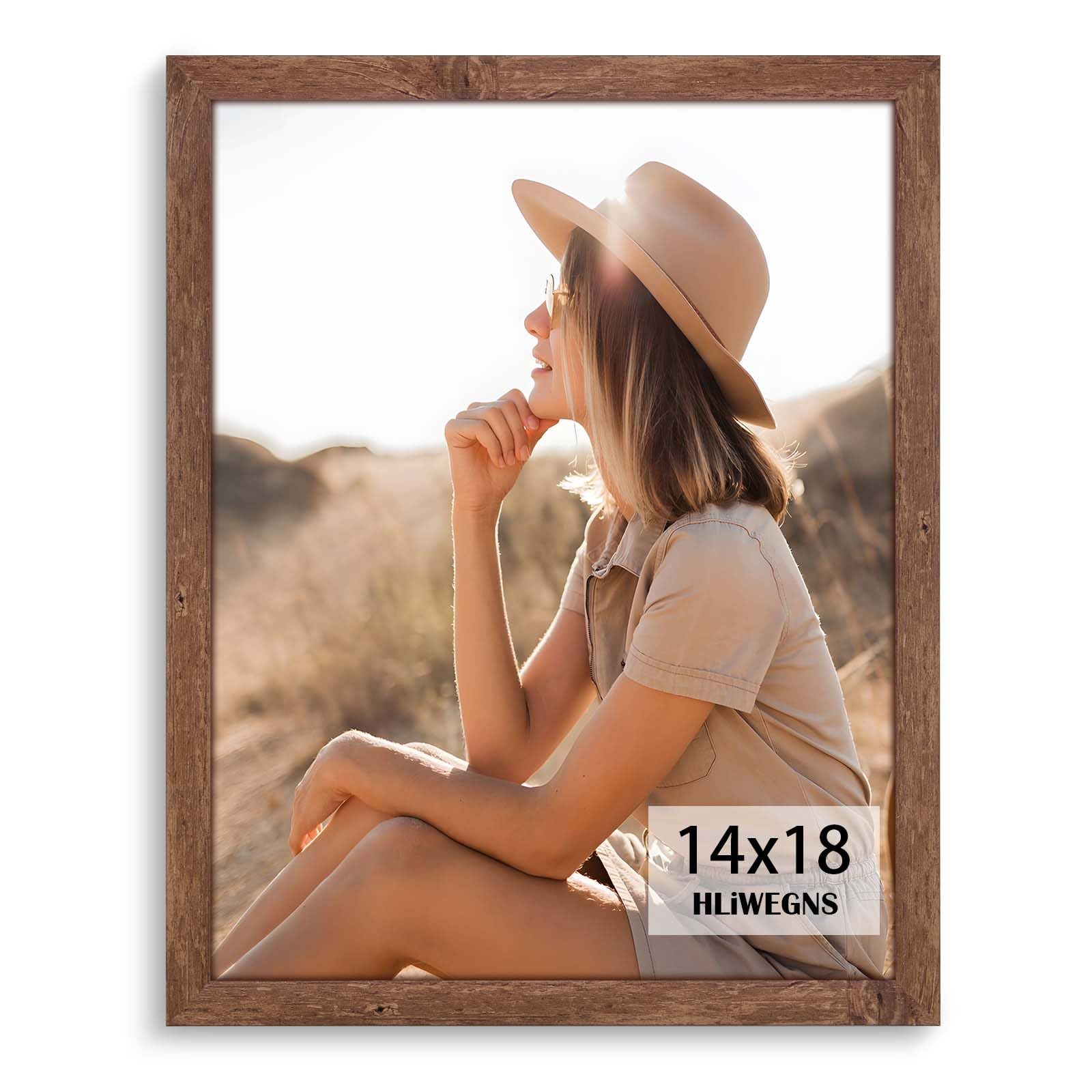 HLiWEGNS Light Walnut 14x18 Single Frame