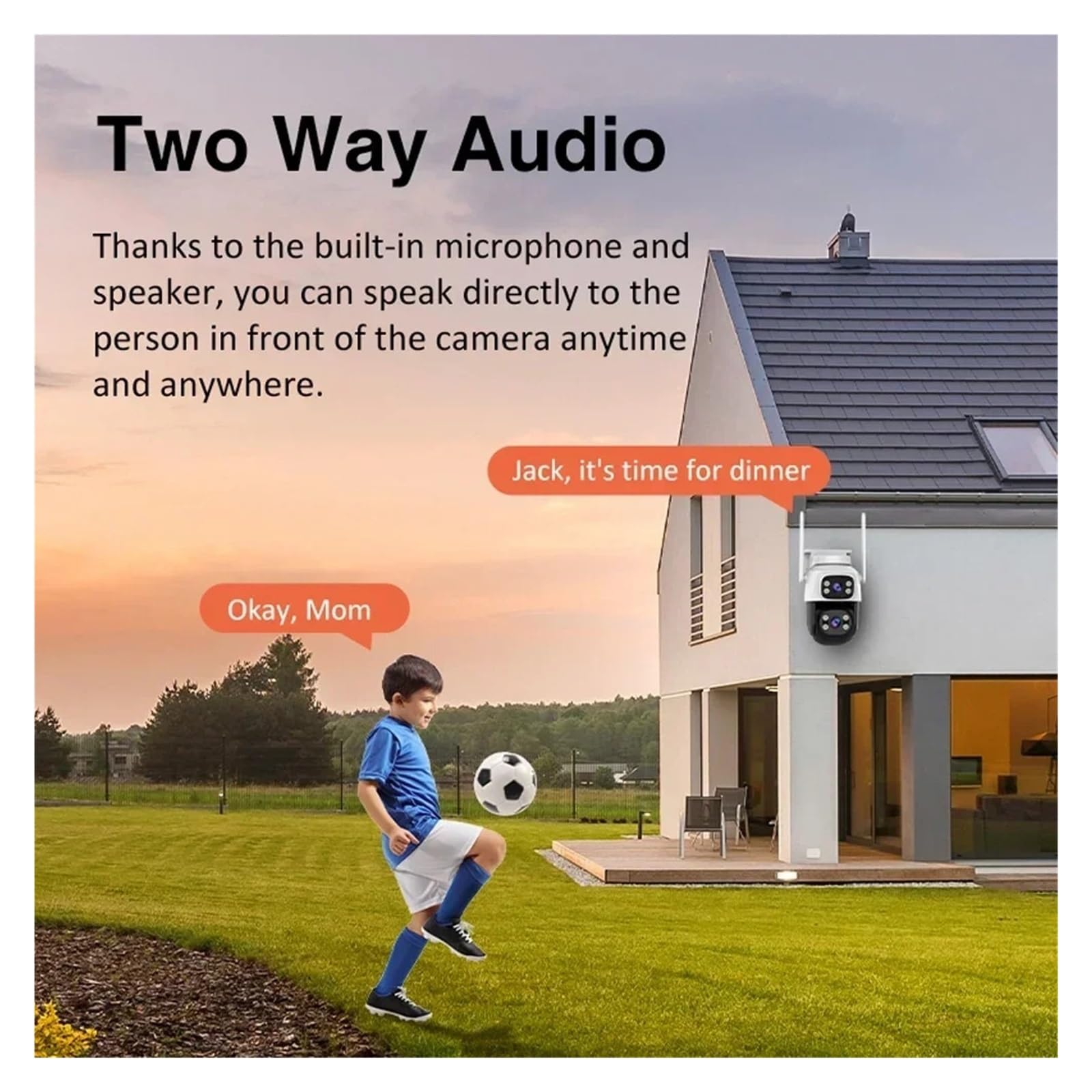 Telecamera WiFi PTZ for esterni da 5 MP con doppio obiettivo