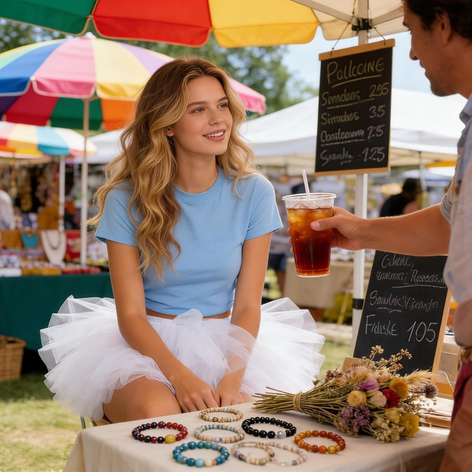 Tutus for Women Adult 5 Layered Womens Tulle Skirts 80s Outfit for Women Puffy Adult Tutus Halloween Costumes Skirt - Image 5