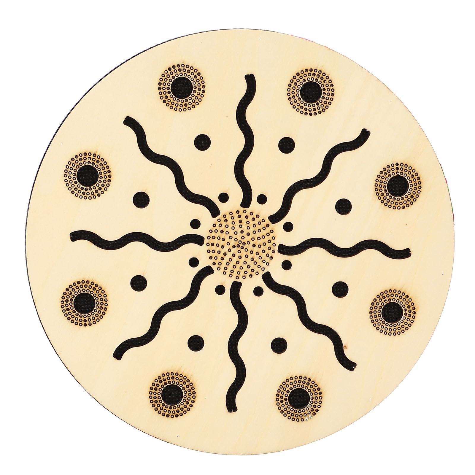 8 Inches Sea Drum, Ocean Wave Sound Maple Ethnic Hand Drum Musical Percussion Instrument for Music Classroom, Concerts, Weddings