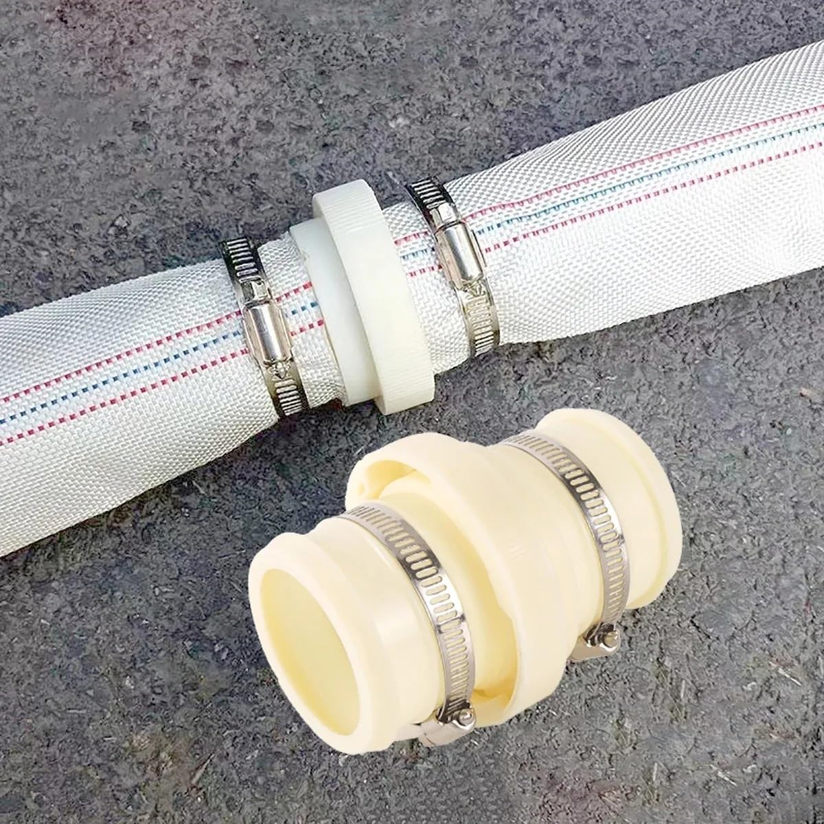 Accesorios para tuberías de riego, Conector de tubería Correa Agua, Abrazadera Acero Inoxidable, 2-4 Pulgadas, riego Invernadero jardín