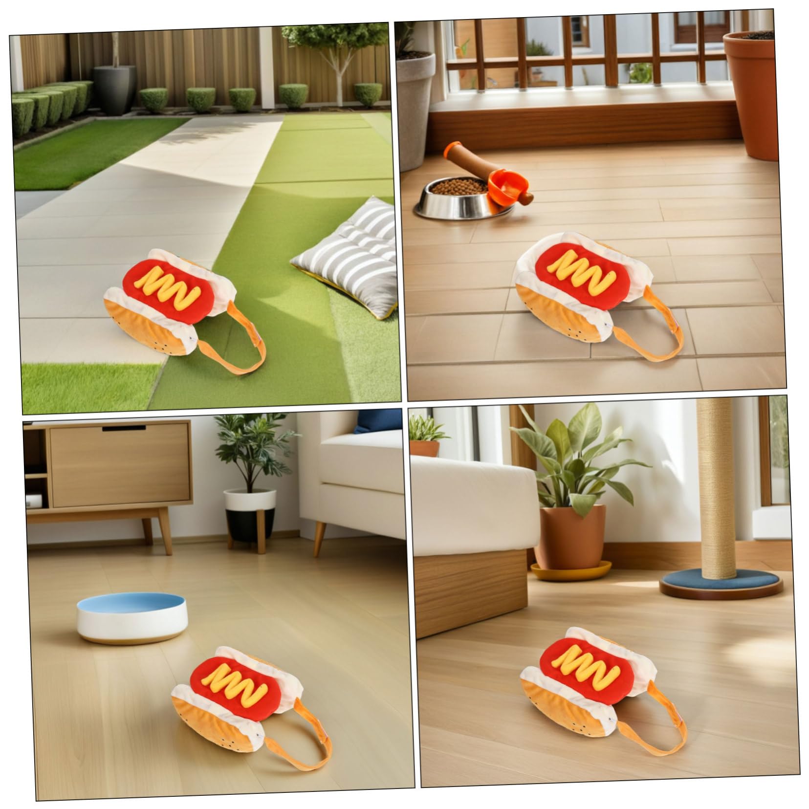 TOYANDONA 2stücke Hamburger-kostüm für Kleine Hunde und Katzen Warmes Hotdog-haustierkostüm Einfache Auszughelper Elastische Bänder und Saum für Komfort für Halloween und Partys
