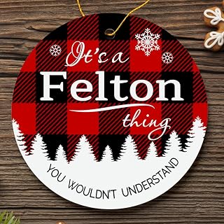 Christmas Tree with City Felton DE Ornament - It's a Felton Thing You Wouldn't Understand - Keepsake Plastic Round Decoration Ornament 3" Hometown