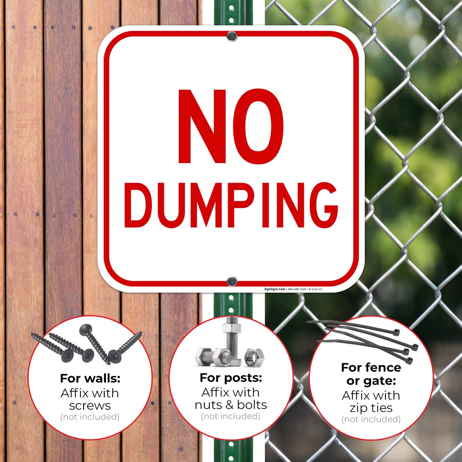Sigo Signs No Dumping Sign, 12x12 Square Rust Free Aluminum,Weather/Fade Resistant, Easy Mounting, Indoor/Outdoor Use, Made in USA: Amazon.com: Industrial & Scientific sigo-signs-no-dumping-sign-12x12-square-rust-free-aluminum-weather-fade-resistant-easy-mounting-indoor-outdoor-use-made-in-usa-amazon-com-industrial-scientific