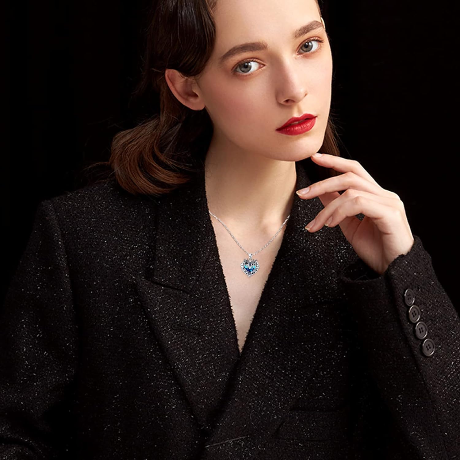 Dragon/Horse/Wolf Necklace for Women 925 Sterling Silver Celtic Knot Animal Pendant Necklace Jewelry Gift for Women - Image 4