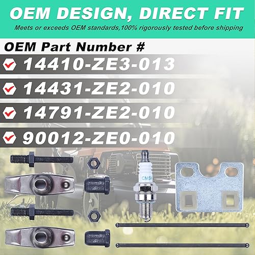 Miniatura 5 de Adefol Válvula de motor de gas Placa guía de barra de empuje brazo basculante para Honda GX340 GX390 11HP 13HP Piezas de repuesto para cortacésped