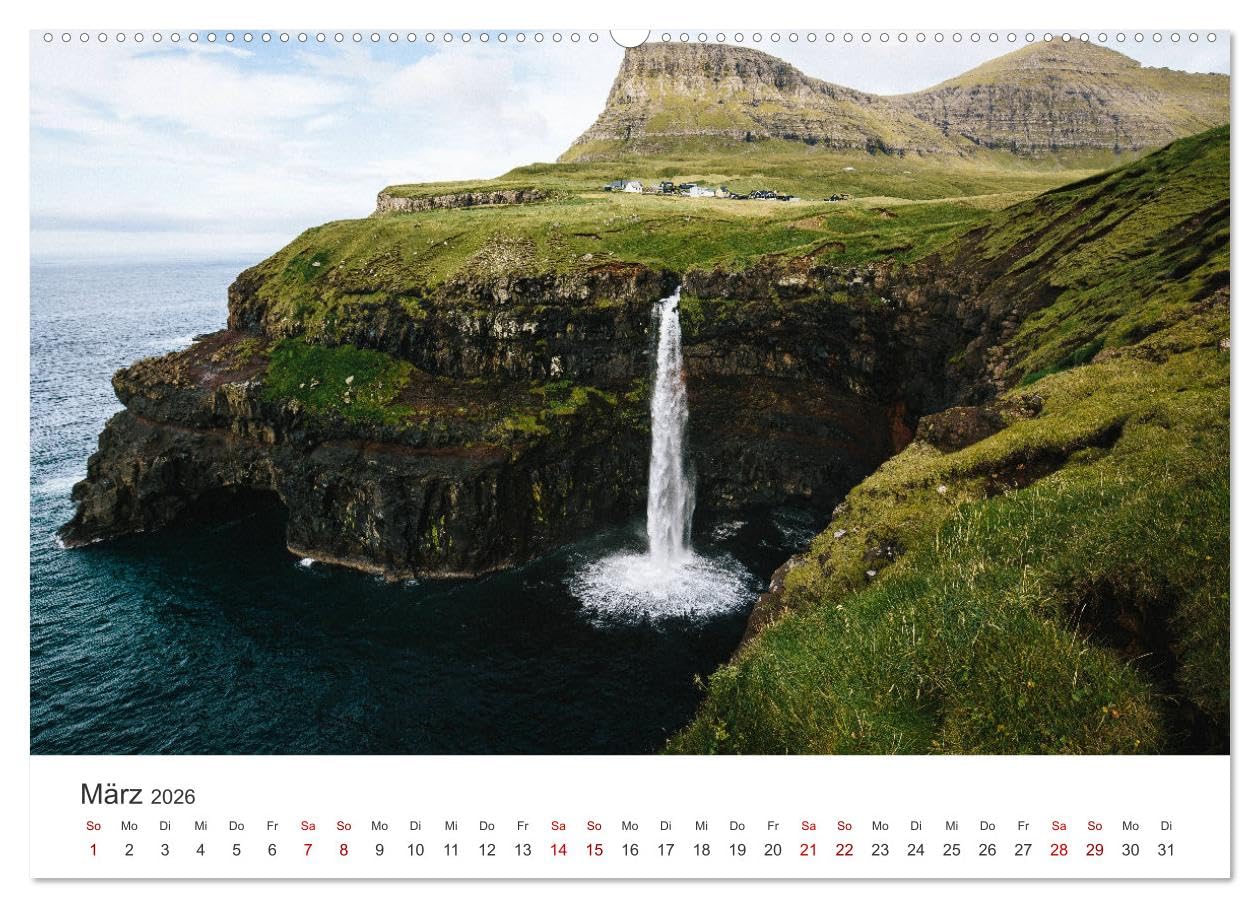 Färöer - Die wunderschönen Inseln im Norden. (hochwertiger Premium Wandkalender 2026 DIN A2 quer), Kunstdruck in Hochglanz: Kommen Sie mit auf eine außergewöhnliche Entdeckungsreise in den Färöer.