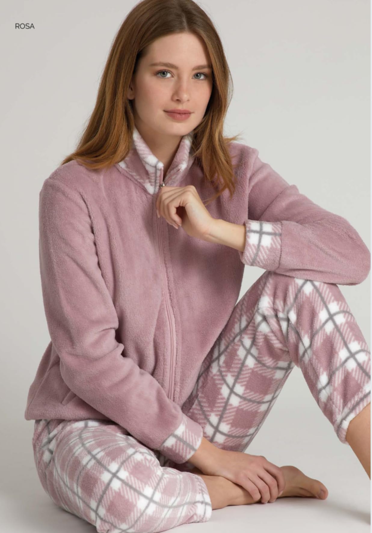 Il Granchio Tuta Donna Invernale Pile - Pigiama Donna Pile Morbido Coral