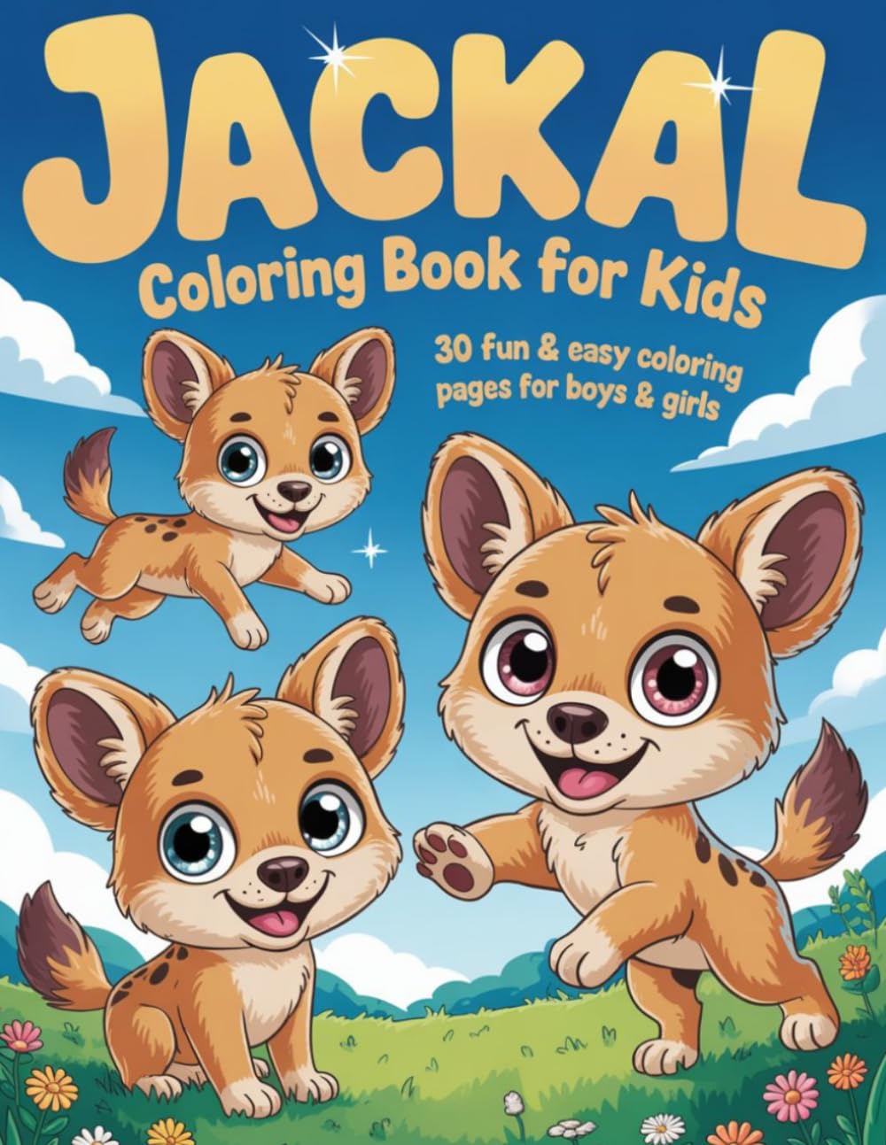 Jackal Coloring Book for Kids Ages 4–8 | 30 Simple and Clear Wild Animal Coloring Pages: Explore Jackal Scenes, Nature Settings, and Easy-to-Follow ... Illustrated Pages | Large 8.5" × 11" Format