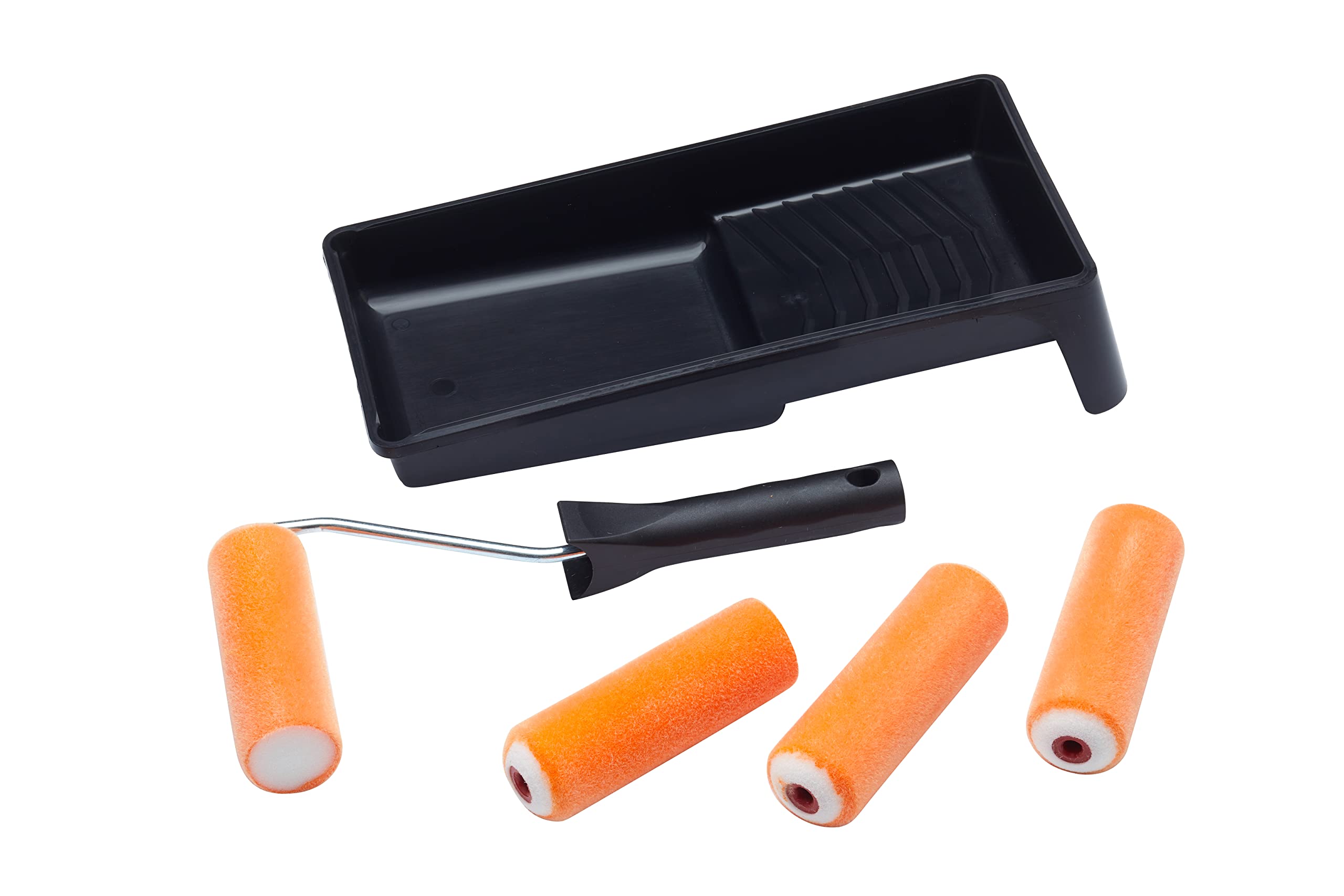 ProDec Advance Kit di 6 rulli di vernice flock da 4 pollici, telaio e vassoio per una finitura ultra liscia con vernici lucide e satinate su battiscopa, davanzali, ante, armadi e metallo, 4".