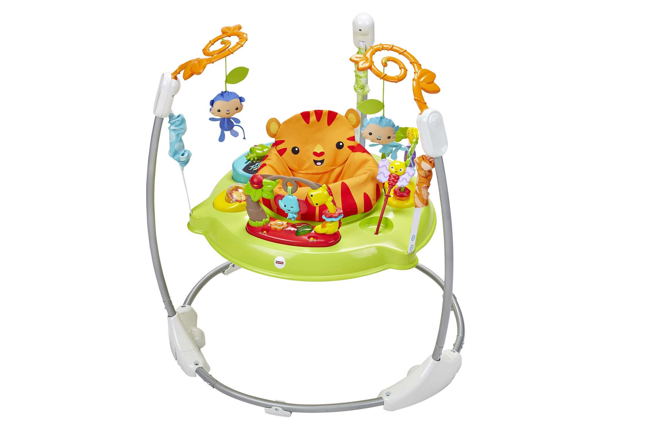 Fisher-Price Saltador Animalitos de la Selva, Producto para Bebés, con Música, Luces, Sonidos y Accesorios, Regalo para Bebés de 6 o más Meses, Tigre, 1 Unidad (Paquete de 1)