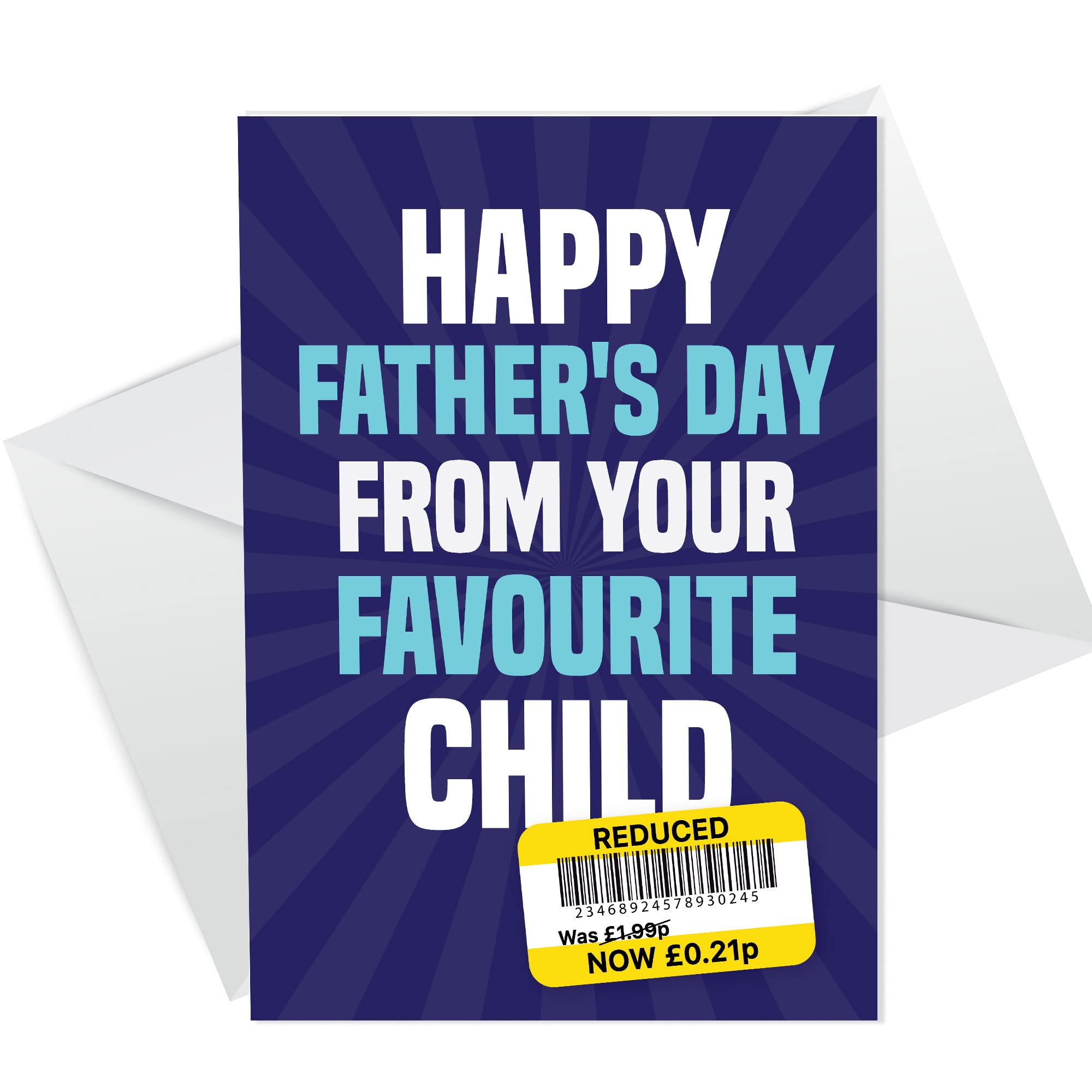 RED OCEAN Fathers Day Card From Daughter Son Child Funny Joke Humour Card For Dad Reduced Price Card Funny Cards For Him