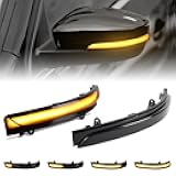 Dynamic Sequential Led Side Mirror Turn Signal Lights Indicator for 2011-2018 Volkswagen Jetta MK6 SE, for 2012-2019 VW Beetle, Smoked Lens