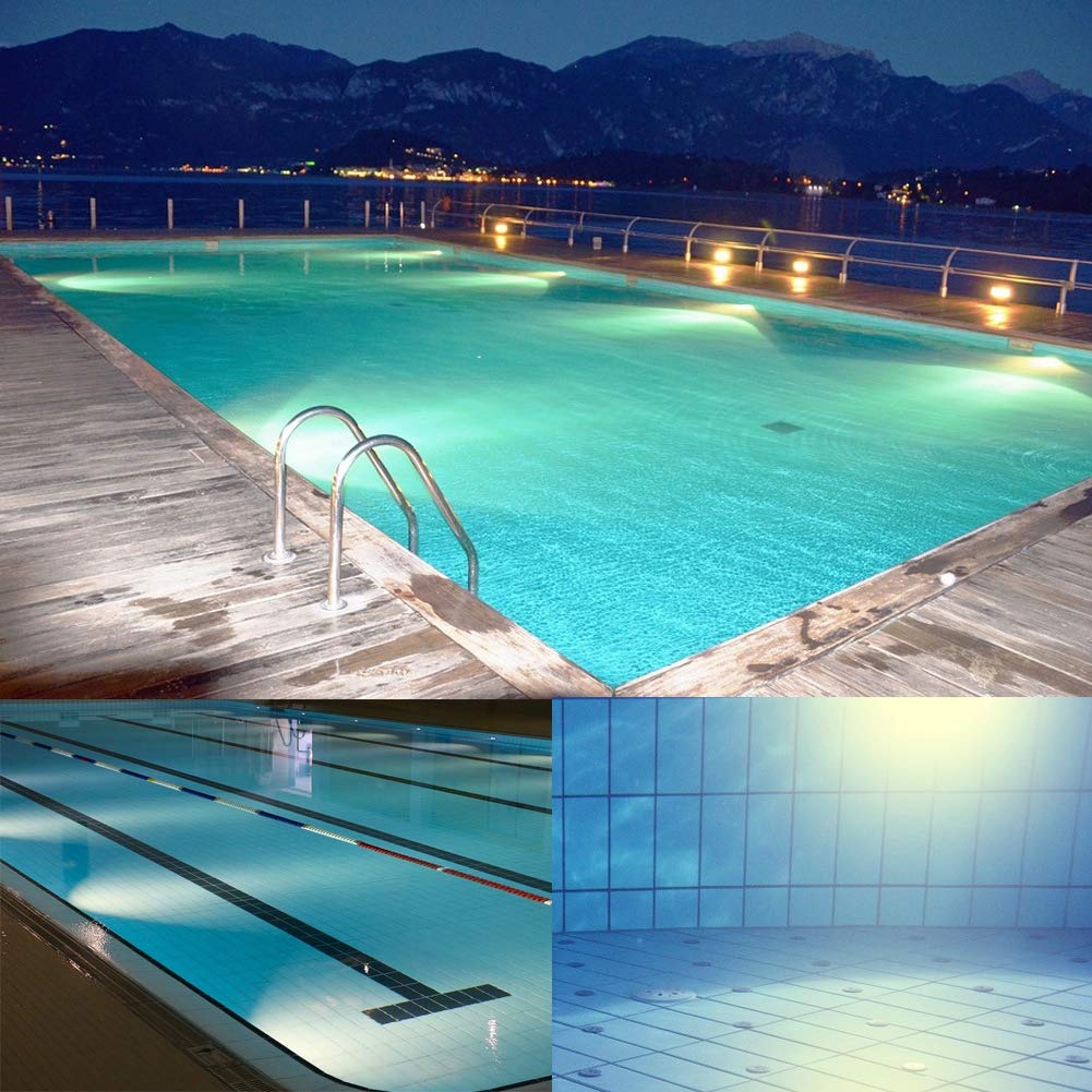Wakects Teichlicht, an der Wand Montiertes LED-Licht 12 W 12 V Unterwasserlampenlicht, Aquarium-Brunnen-Teich-Pool-Unterwasserlandschaftslichtlampe