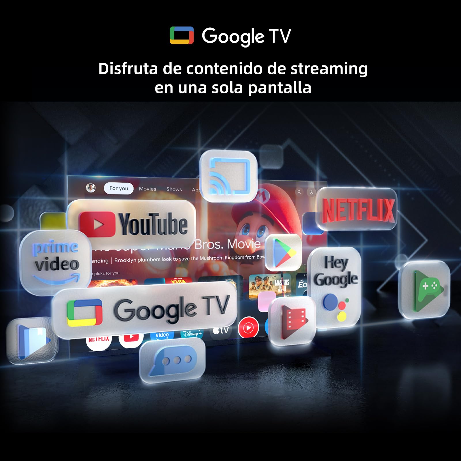 CHiQ LF32FT Smart TV 32 Inch (80 cm), Full HD, HDR10, Google TV OS, Dolby Audio,Chromecast Integrado, Diseño Metal Sin Marco, Sintonizador DVB-C/T/T2/S/S2