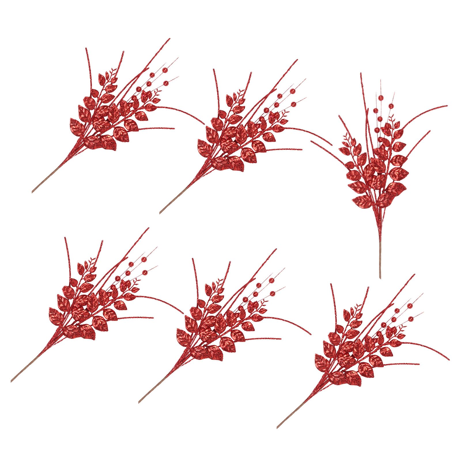 Msioytog 6pcs Elegant Homes Decors Leaves and Berries Realistic Artificial Berries Leaves Ornament for Festival Party Decorations Artificial