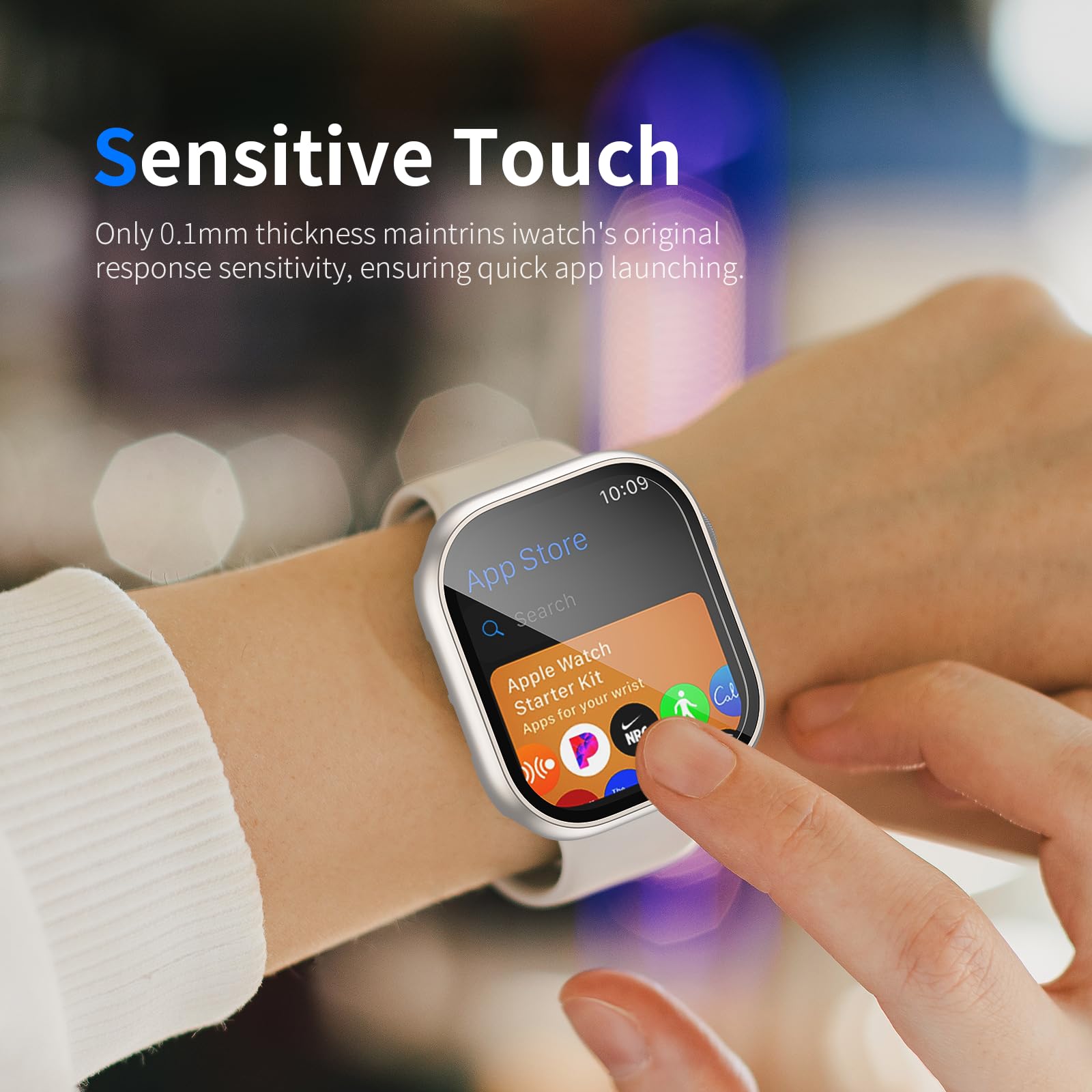 Schutzhülle für Apple Watch 40 mm SE 6/5/4 mit Displayschutzfolie, 6 Stück