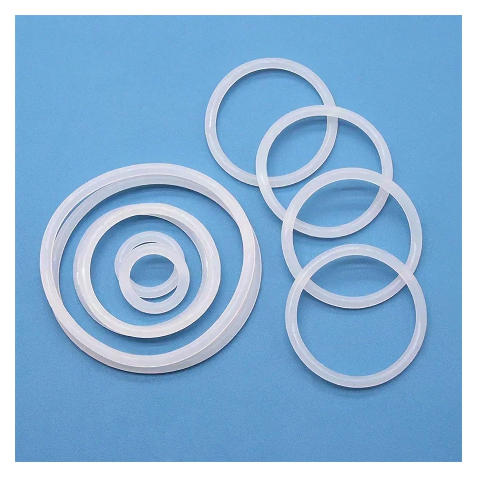 50 juntas tóricas VMQ CS de 1/2/3/4 mm de grosor, color, resistentes al agua, redondas, de silicona.(OD 80mm,CS 4mm)