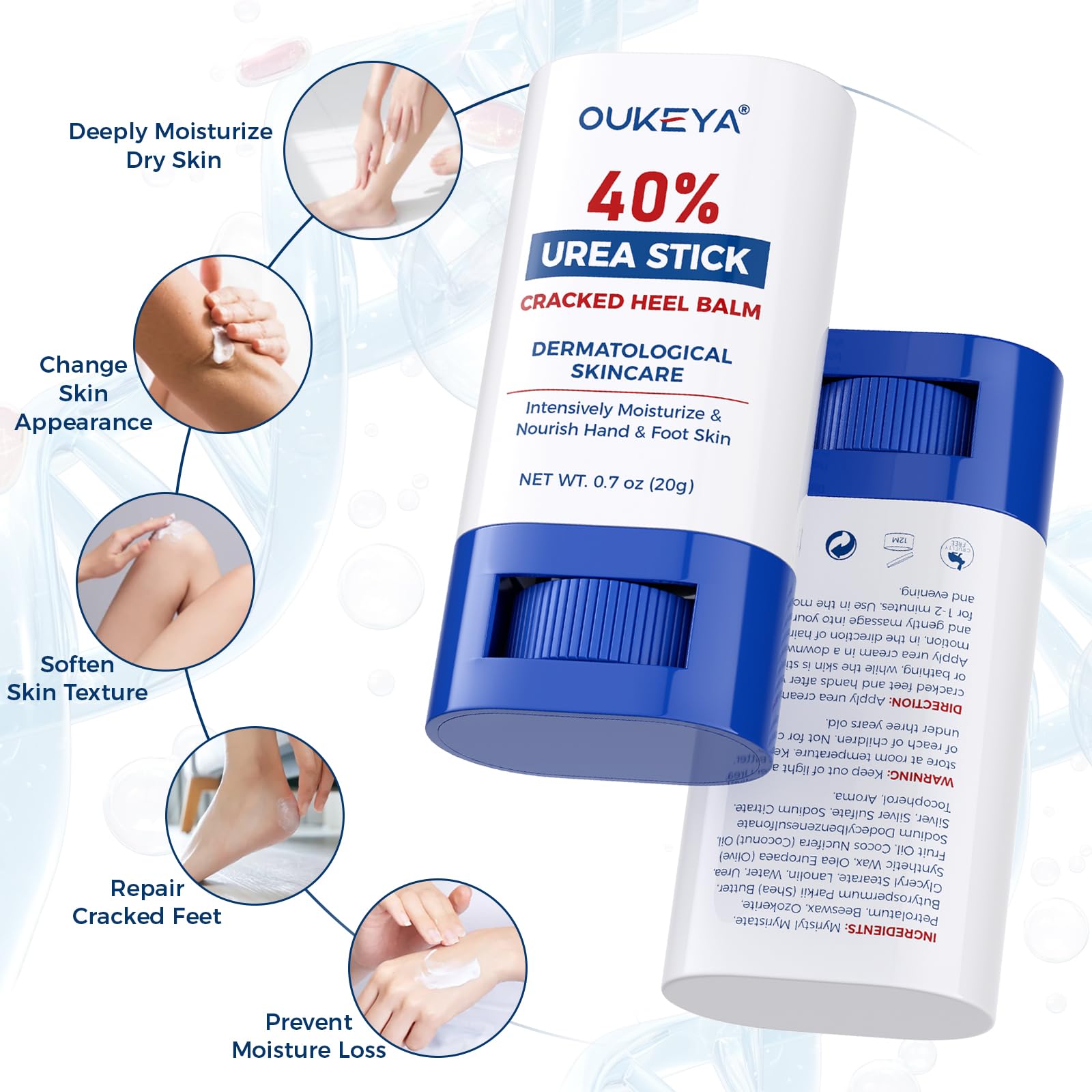 Snapklik.com : OUKEYA Urea Cream 40 Percent.Urea Cream Stick For Foot ...