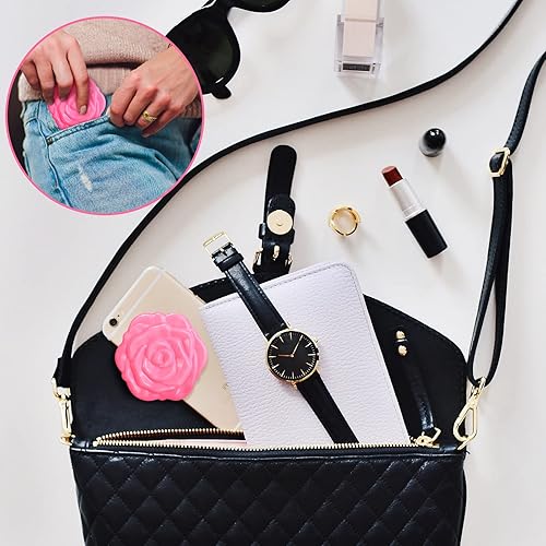 Miniatura 5 de Yulejo Paquete de 20 espejos compactos color rosa, espejo de plástico, mini espejo de maquillaje de viaje, espejos plegables portátiles en forma de