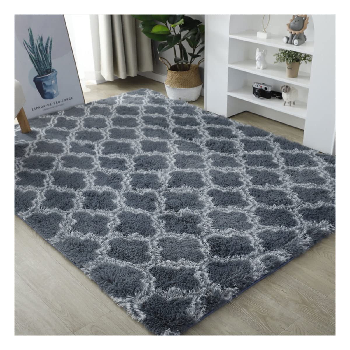 Tapis moelleux ZHL grand format pour salon et chambre