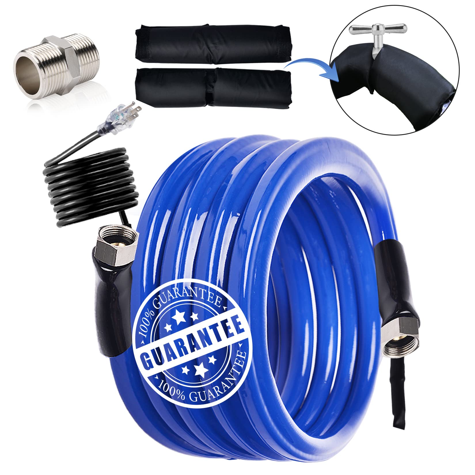 Photo 1 of 15FT 30FT Upgraded Antifreeze Heated Water Hose for RV, -45°F Drinking Garden Accessory