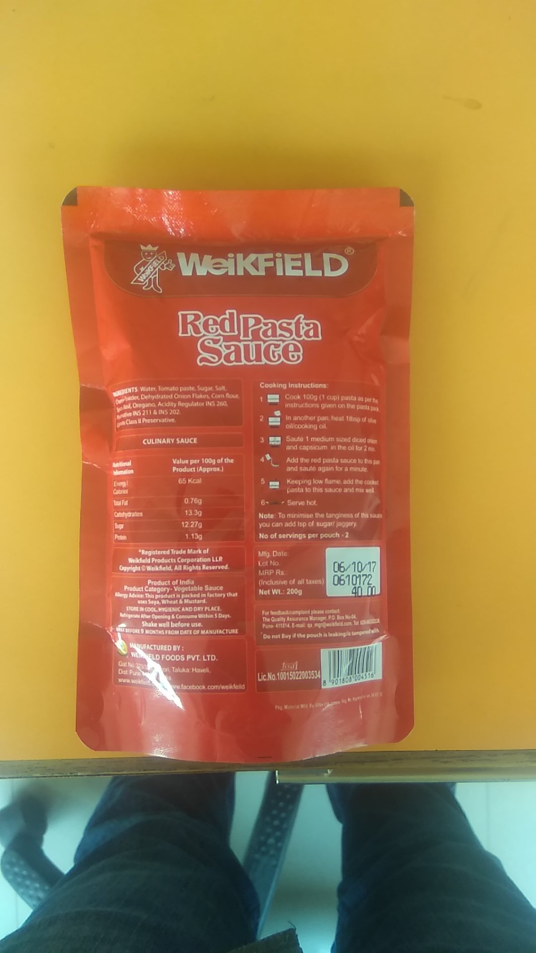 Weikfield Red Pasta Sauce 400 gms